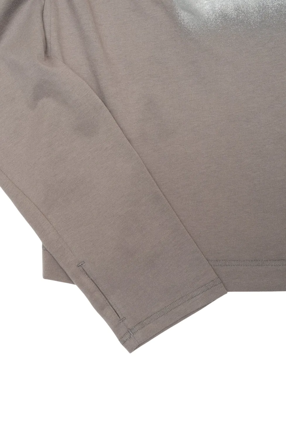 UNNA Look Outside LS W Langarmshirt Fog Grey Baumwolle