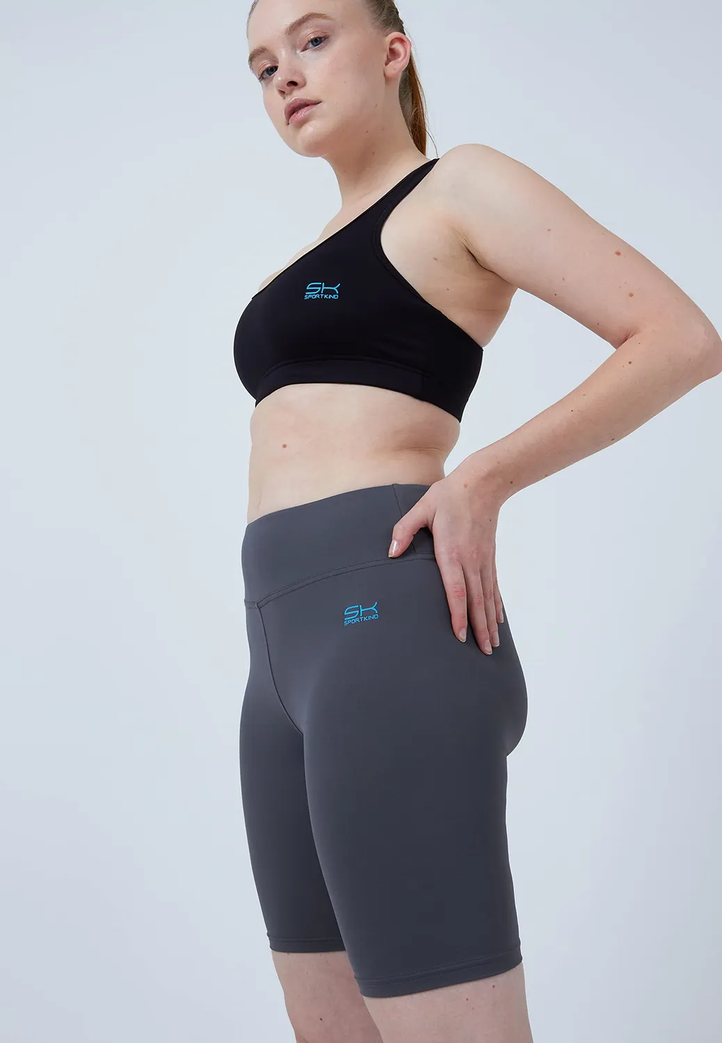 SPORTKIND Kurze Sport Leggings High Waist Shorts blickdicht