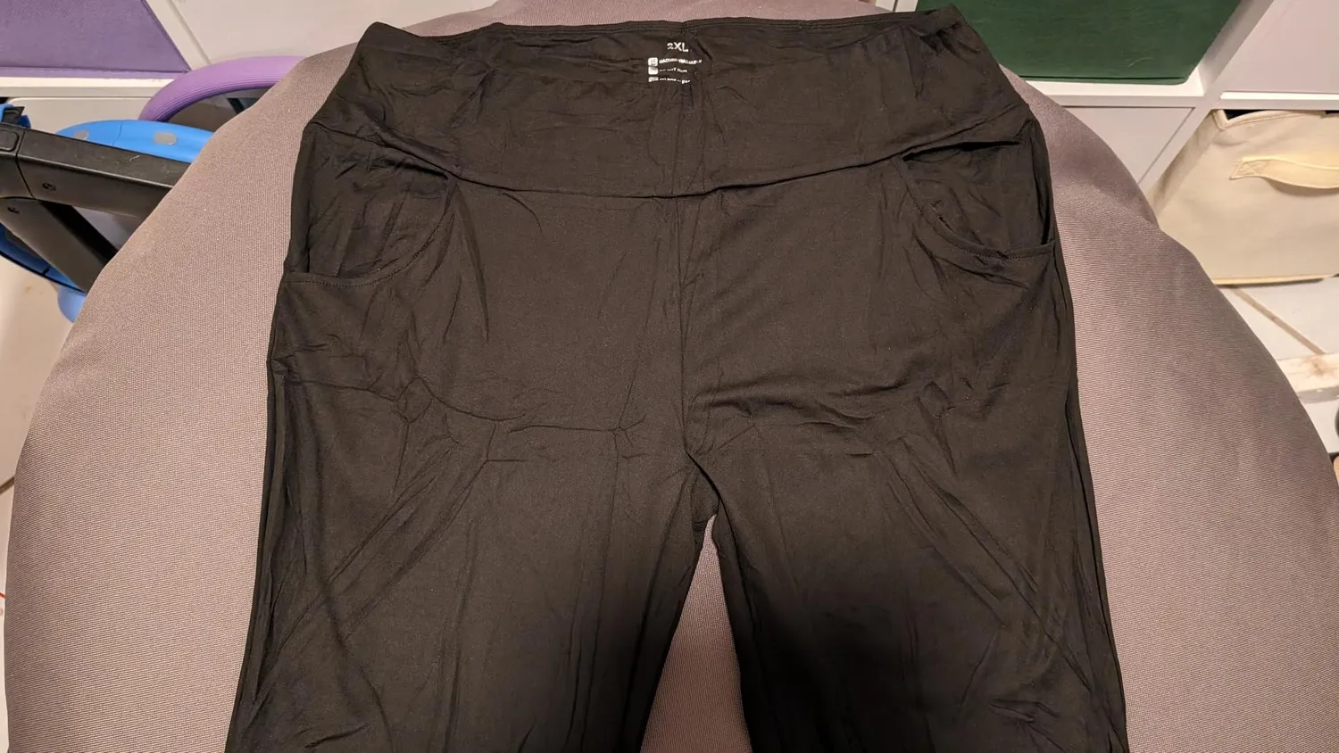 SINOPHANT Yogahose Flared High Waist Schwarz mit Taschen