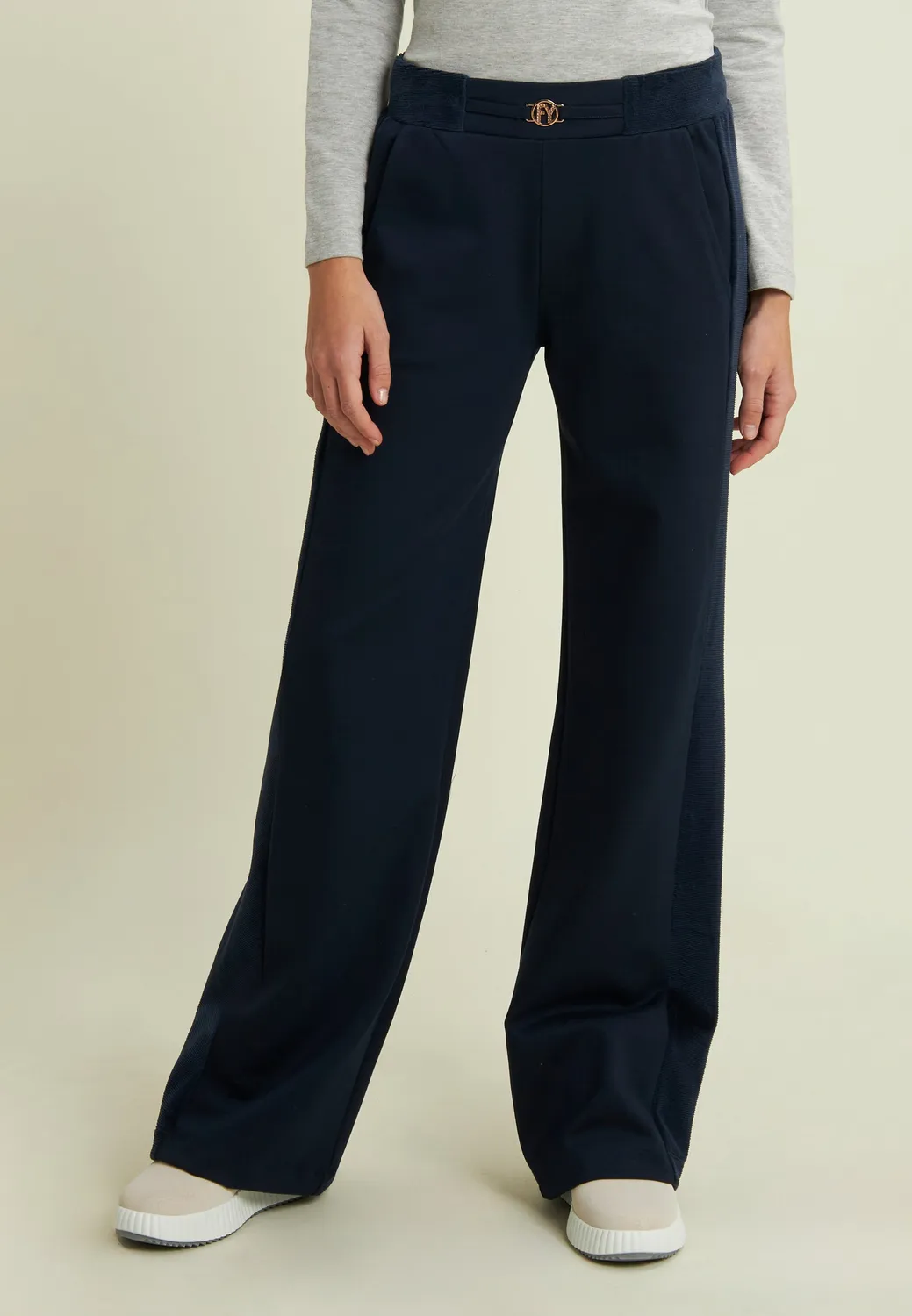 Freddy Wide Leg Hose Viskose Dark Sapphire