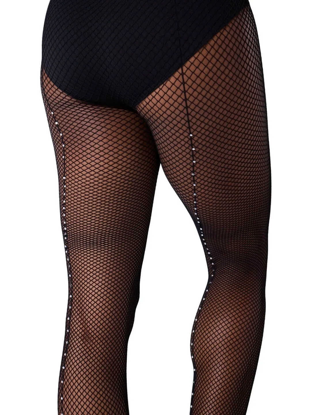 Capezio Professional 3005W Netzstrumpfhose Strass Schwarz