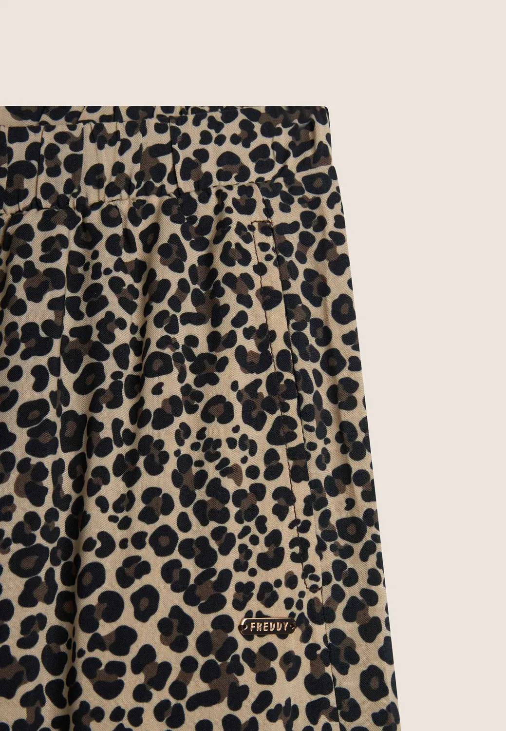 Freddy Damen Shorts Wide Leg Leo Viskose Zebra