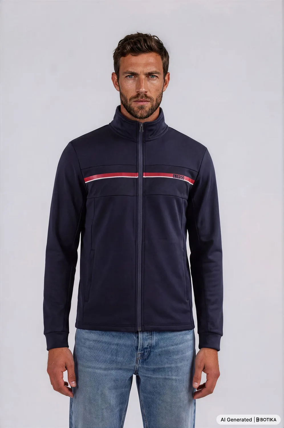 LPO Paulo Herren Sweatjacke schwarz Softtouch