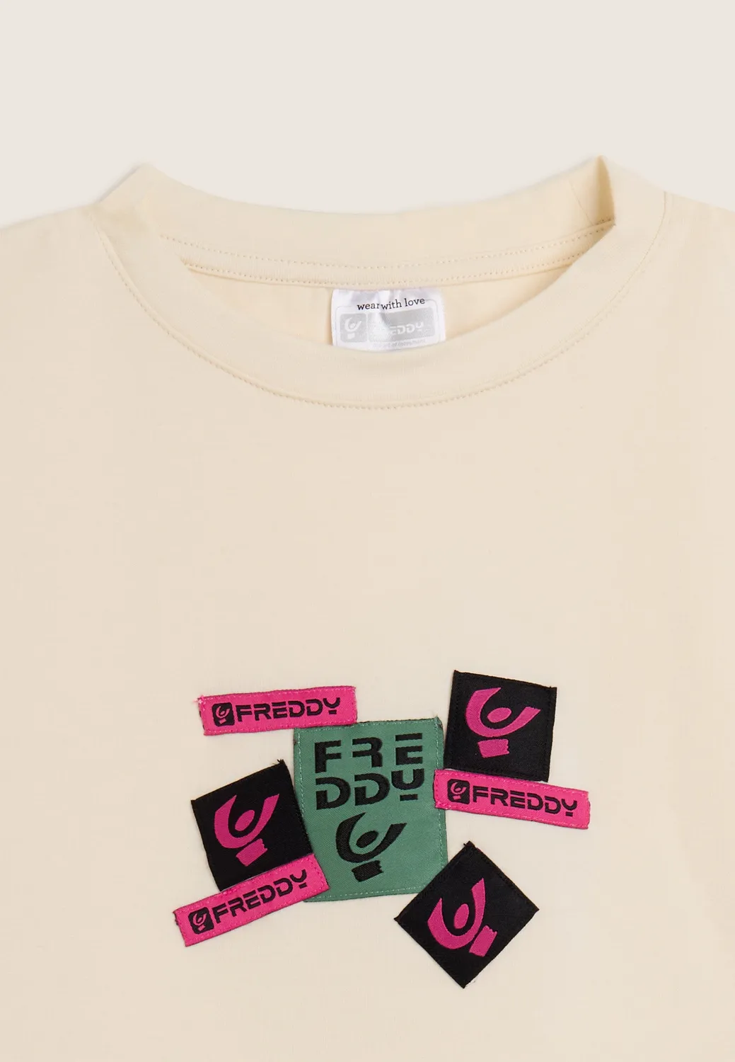 Freddy Junior Cropped T-Shirt Milk White Logoprint