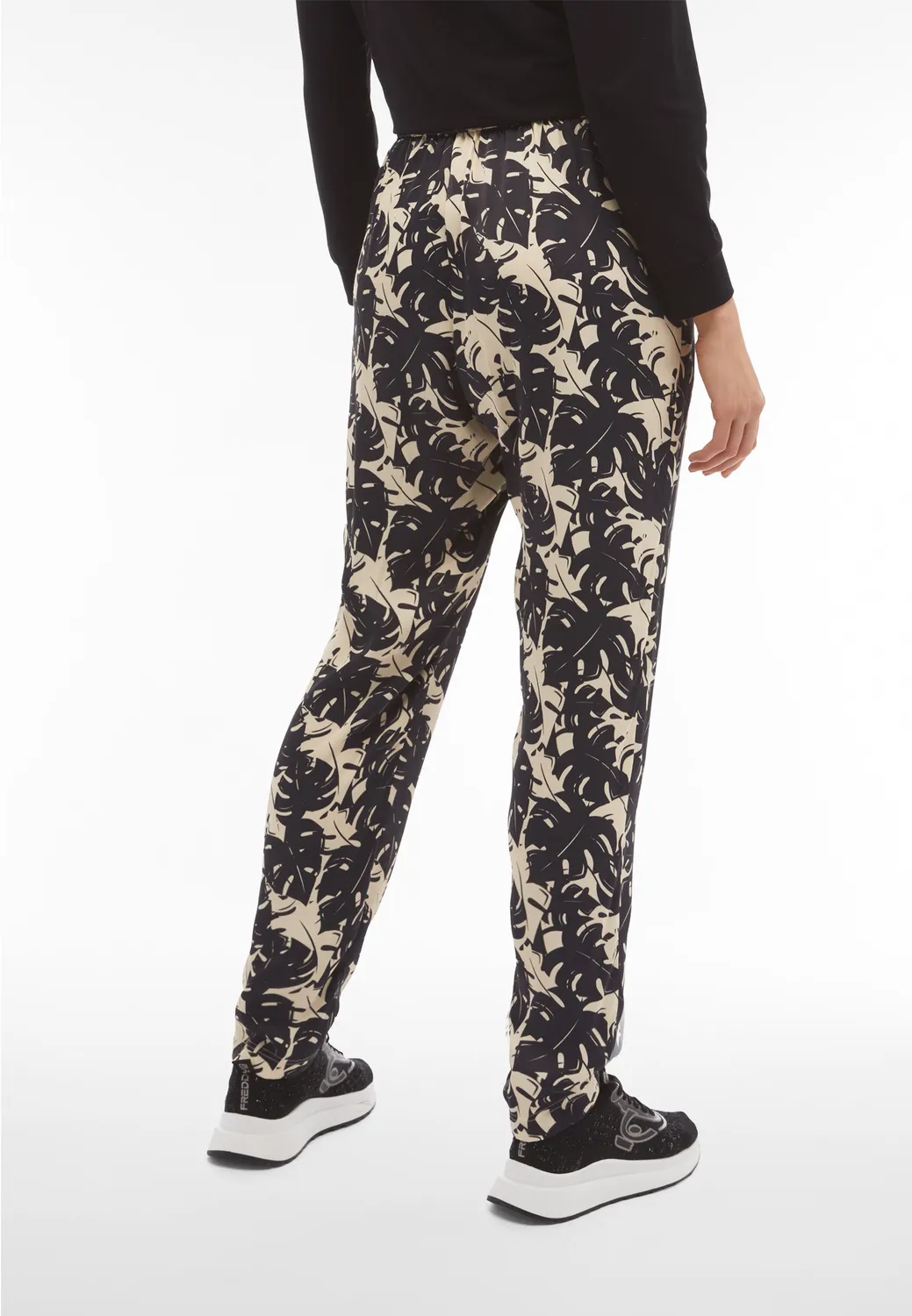 Freddy Tropical Satin Damenhose Schwarz FLO64
