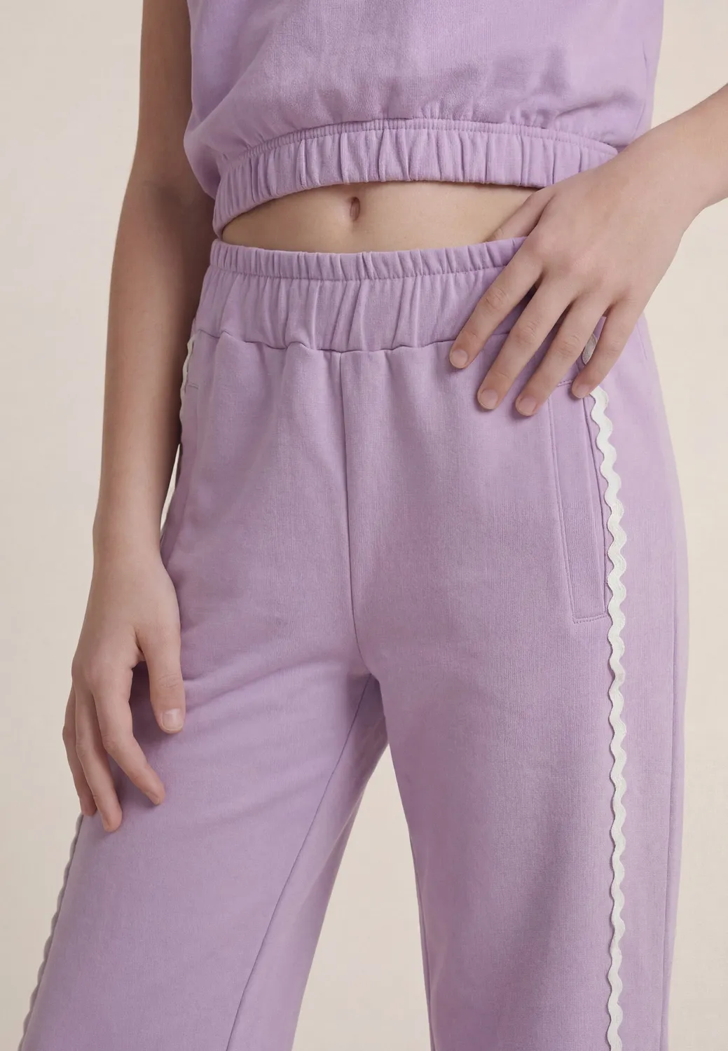 Freddy Wide Leg Mädchen Sporthose Lilla 8 Jahre French Terry