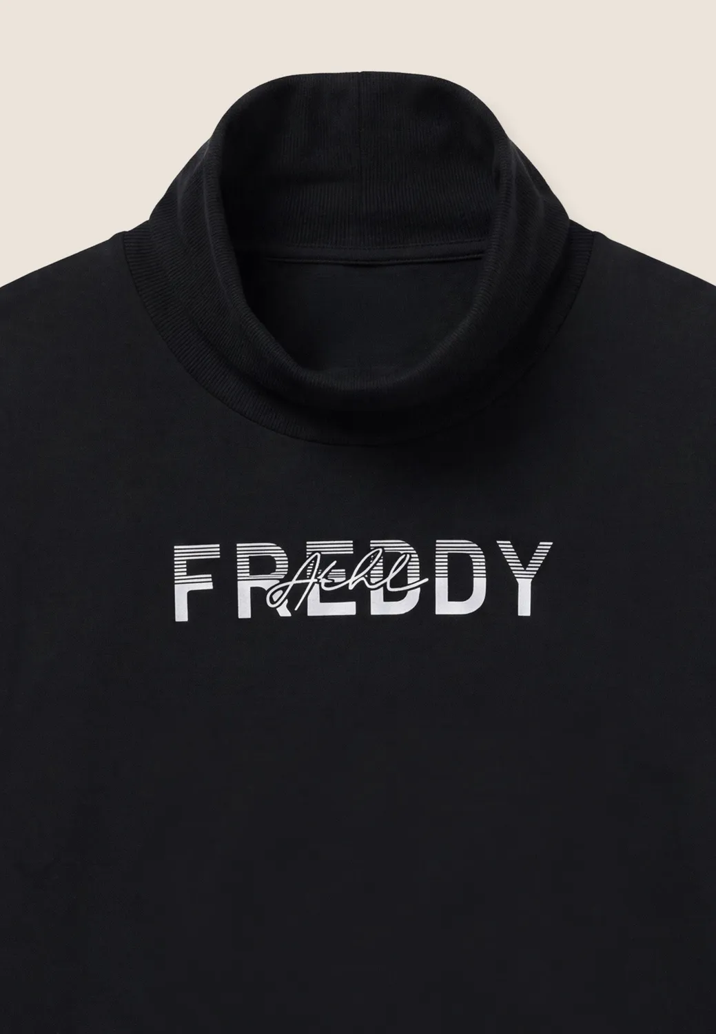 Freddy 2-in-1 Sweatshirt Schwarz hoher Kragen