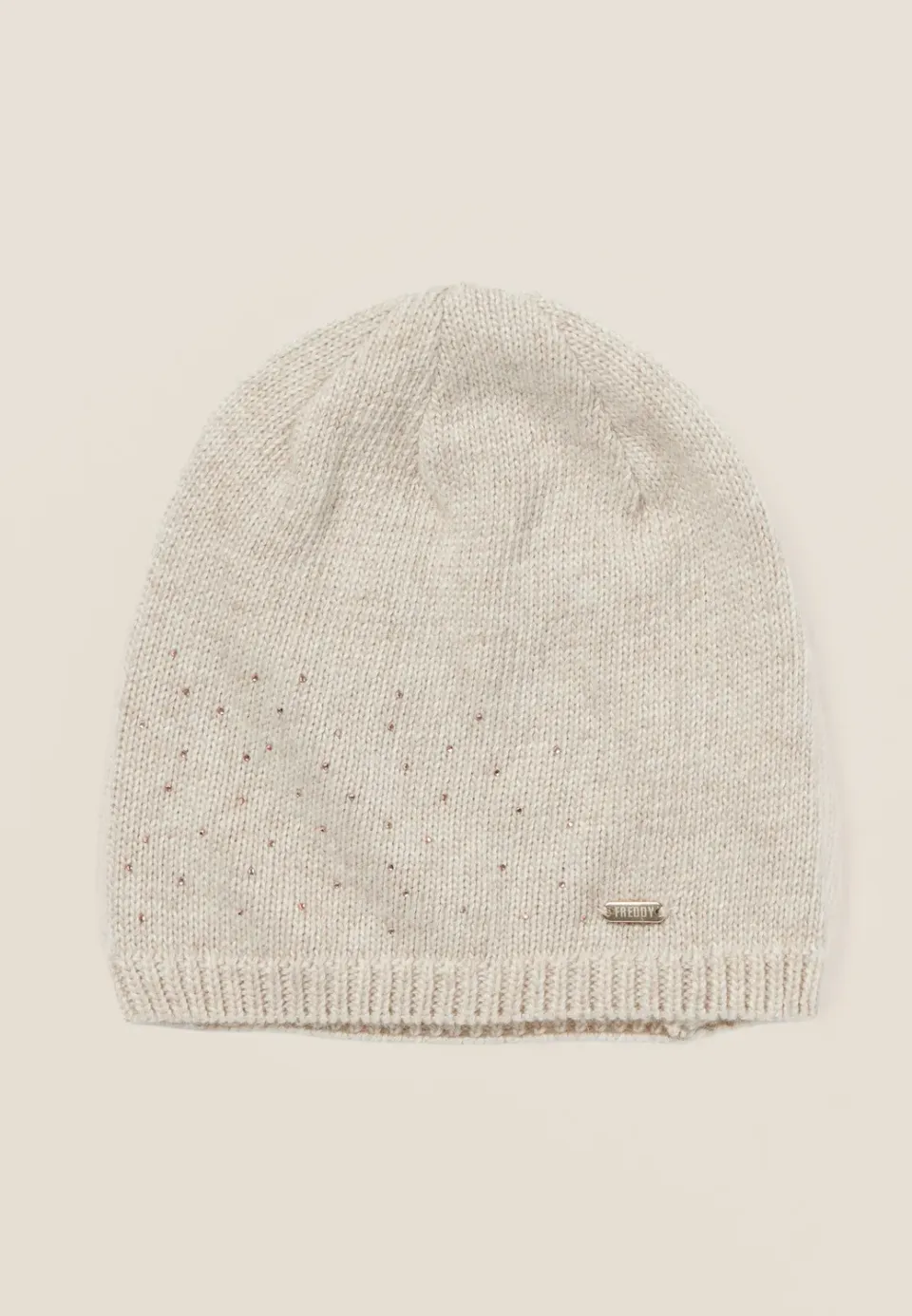 Freddy Beanie Mütze Damen Schwarz Strass Einheitsgröße