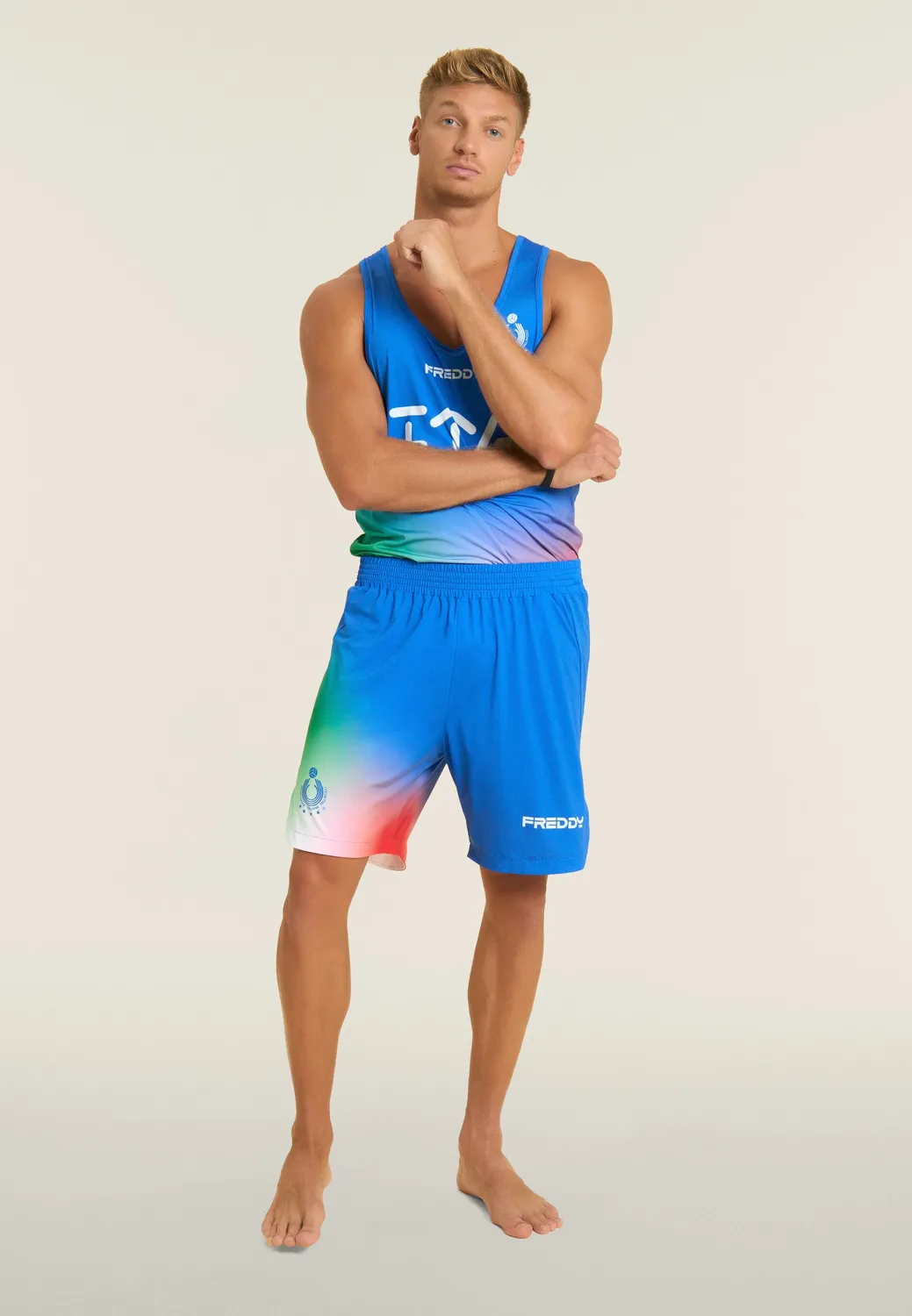 Freddy Italia Beachvolleyball Shorts Hellblau