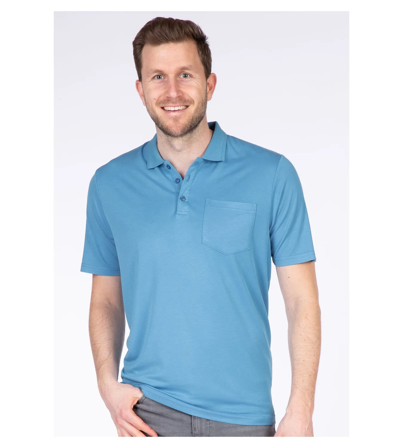 LPO Max Poloshirt Herren blau schnelltrocknend