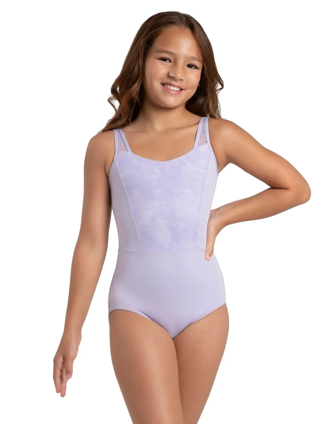 Capezio 12292C Jewel Garden Lapis Turnanzug Kinder Lavendel
