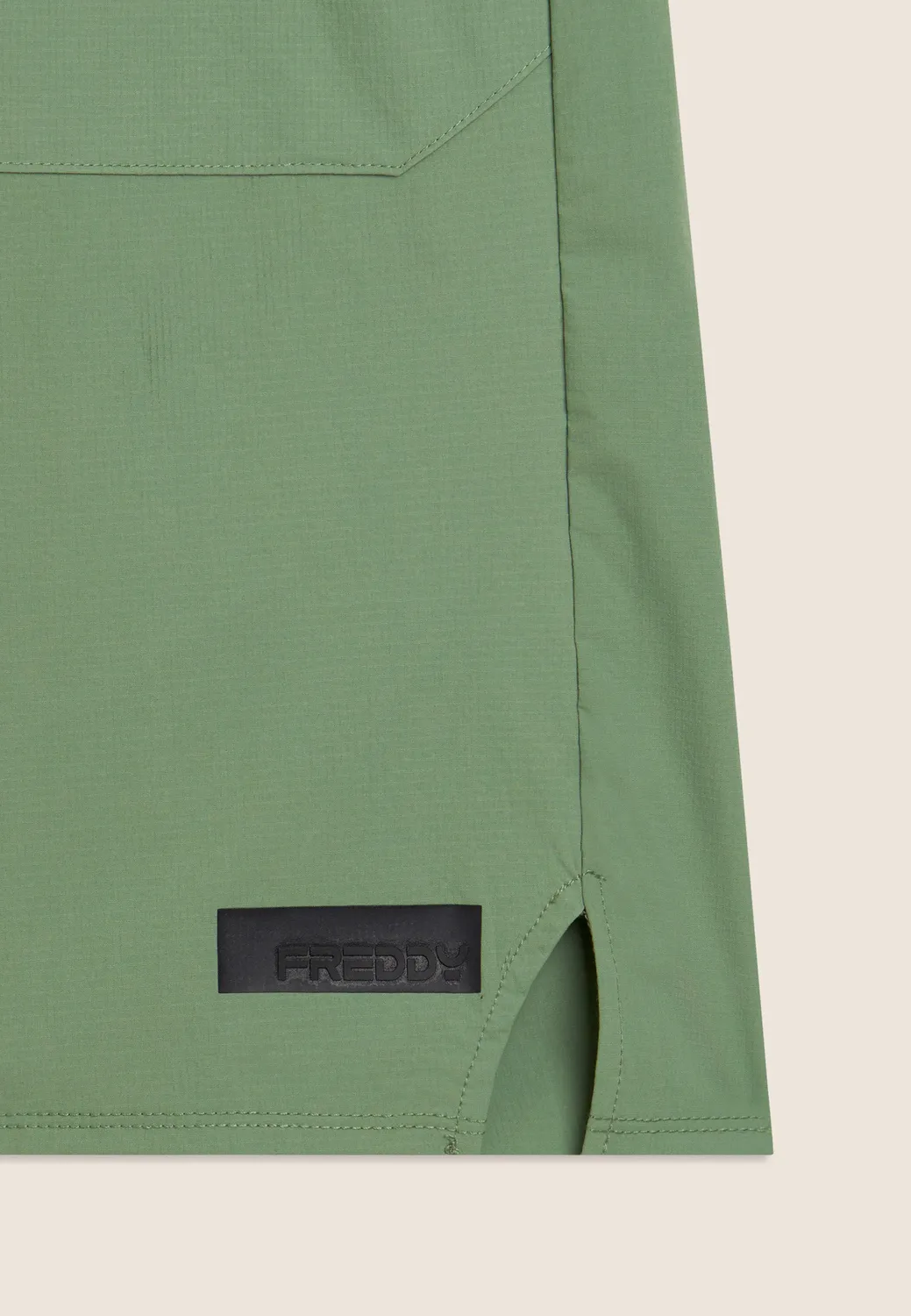 Freddy Regular Nylon Rip-Stop Bermuda Schwarz