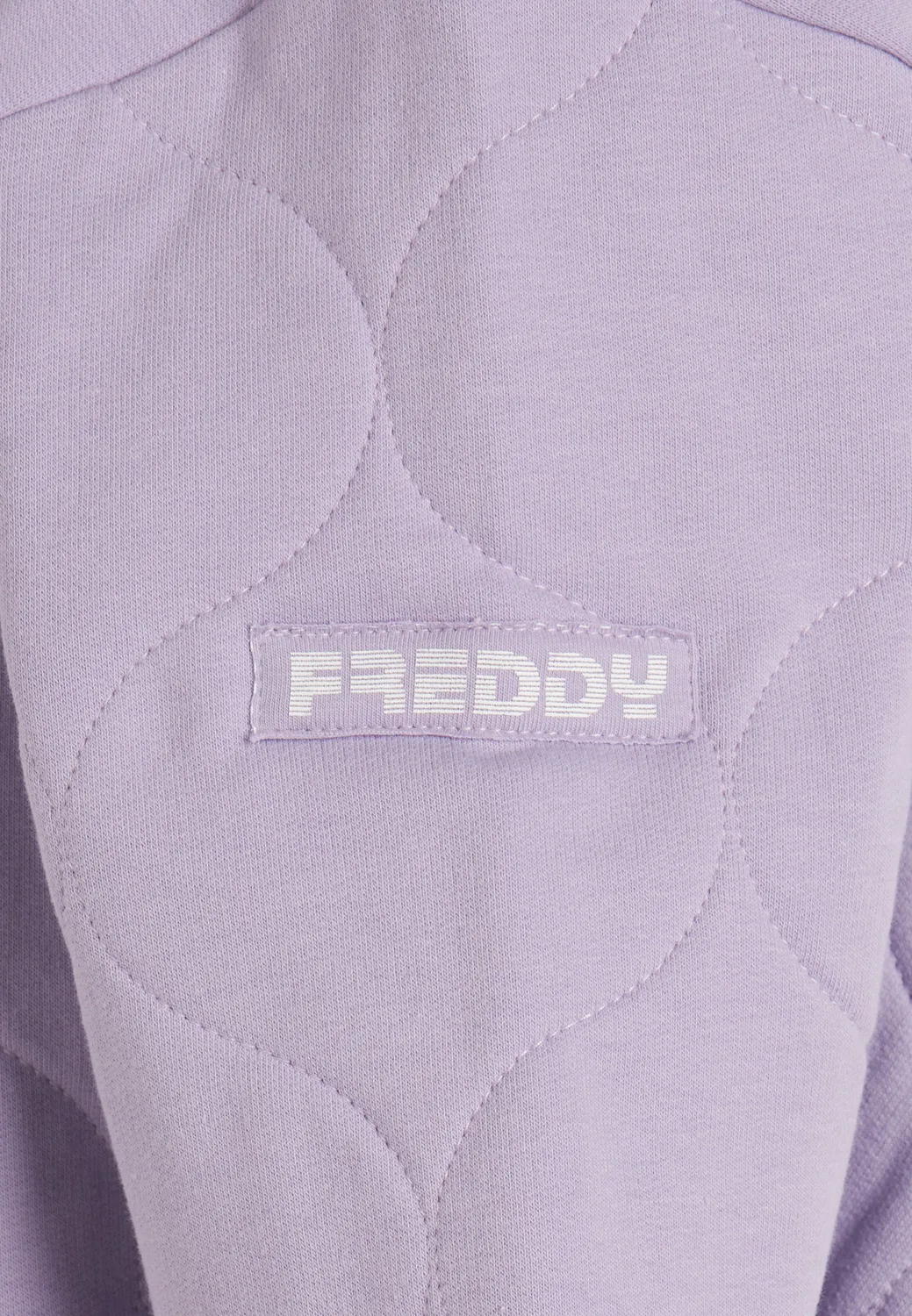 Freddy Mädchen Sweatshirt Baumwolle Lilla strukturiert Rundhals