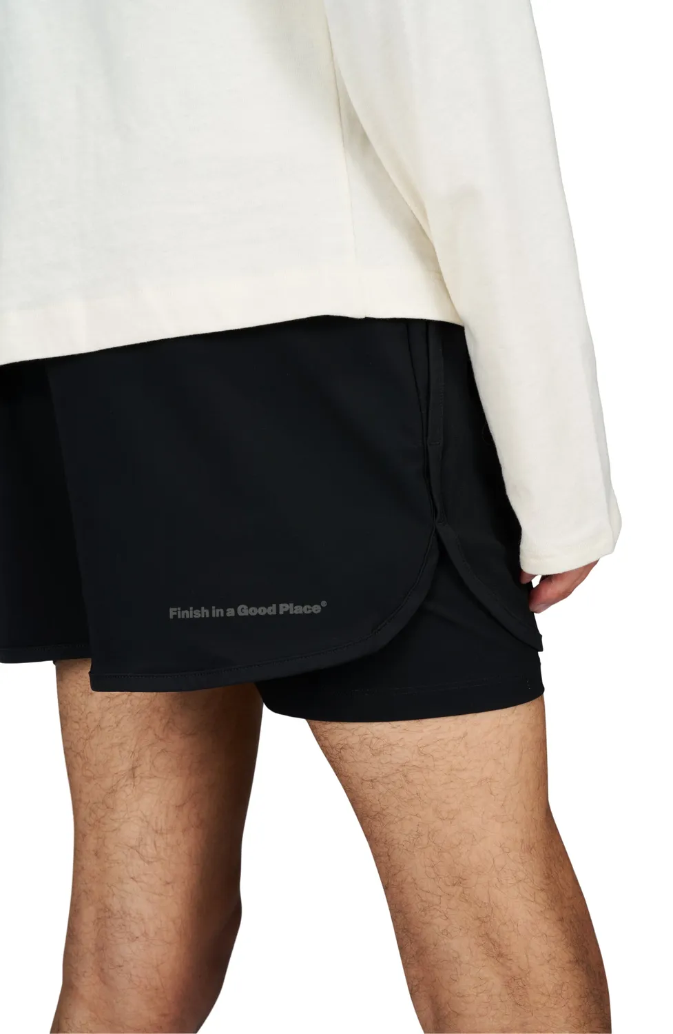 UNNA Flow 3 Laufshorts Herren Schwarz ECONYL