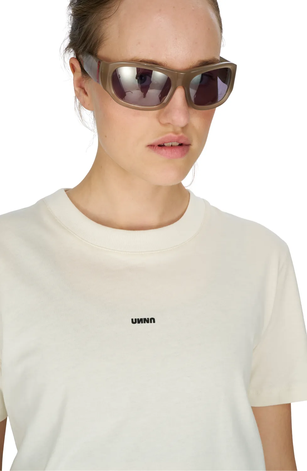 UNNA Smiles Club Tee W T-Shirt Vanilla White Bio-Mix