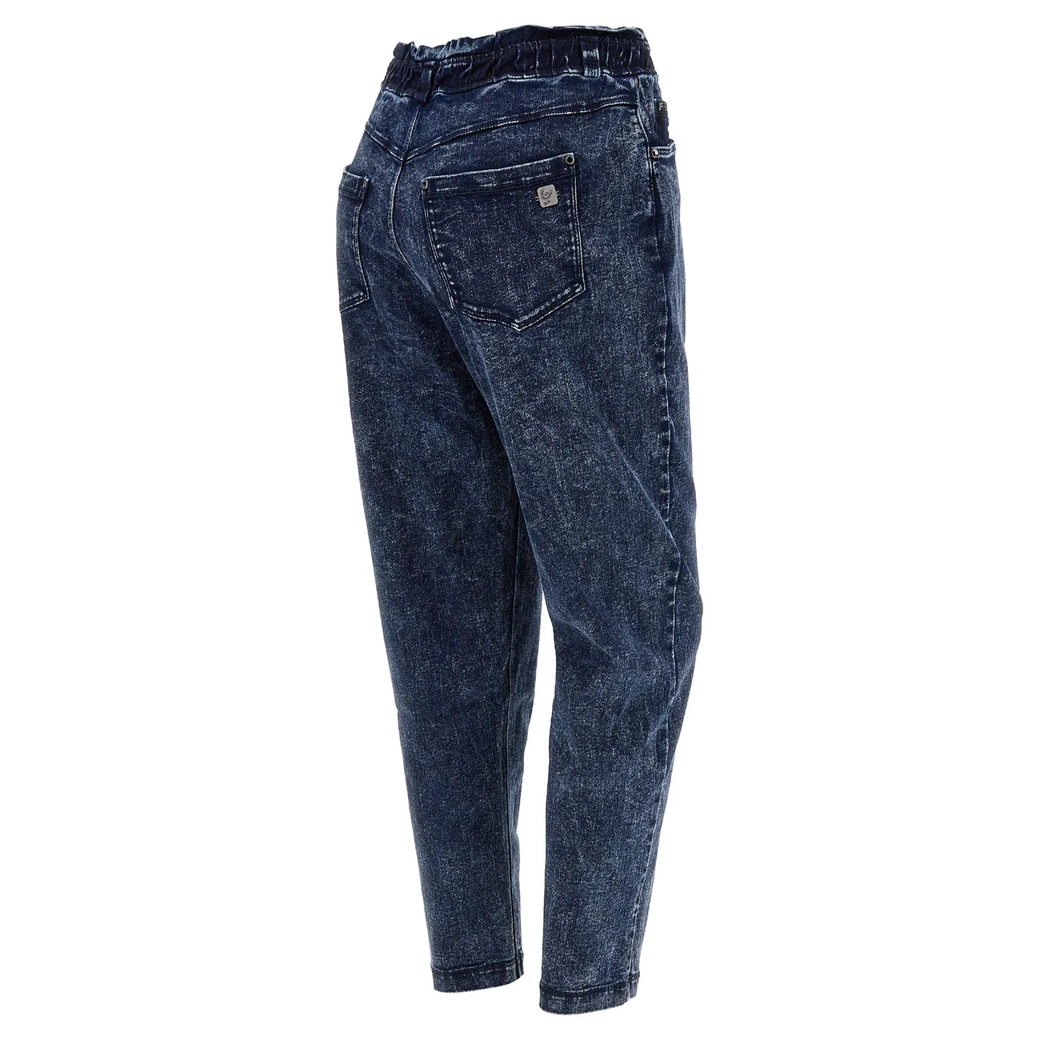 Freddy Black Skinny Jeans Marble superhoher Bund weiß