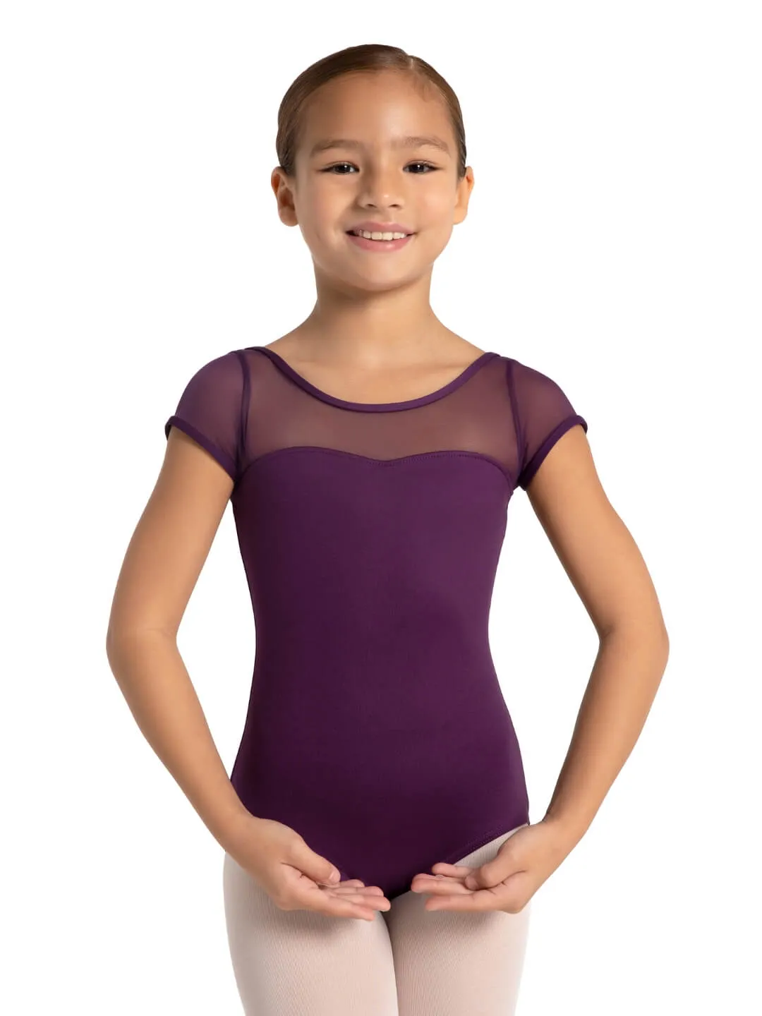 Capezio Studio Collection SE1039C Balletttrikot Schwarz Kurzarm Mesh