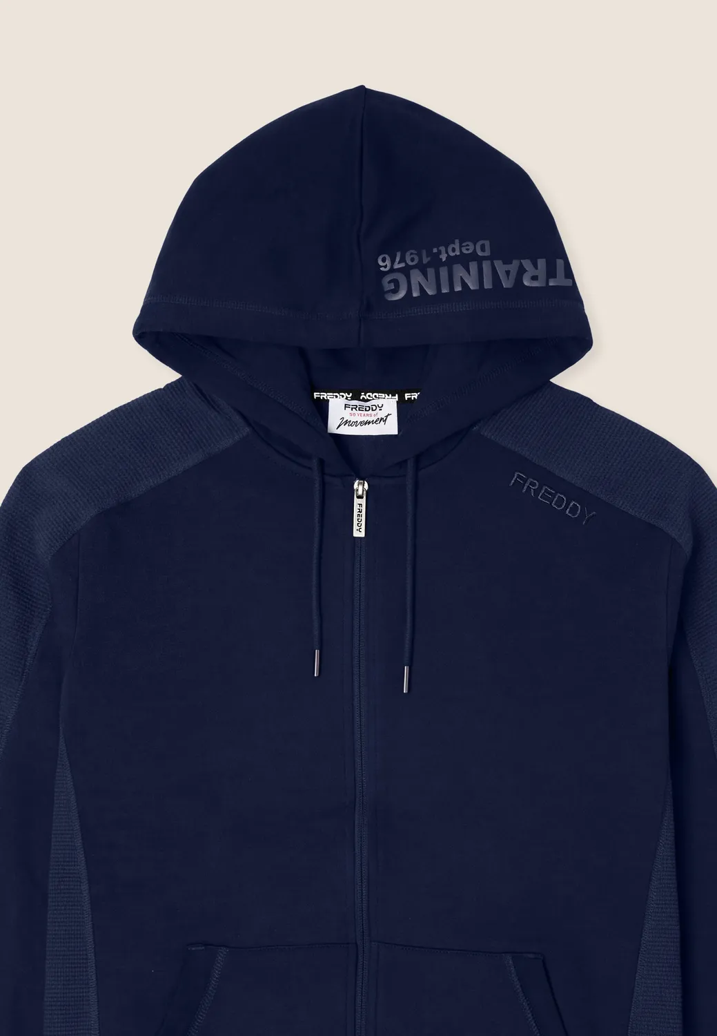 Freddy Hoodie Herren Zip Training Dept Dress Blue