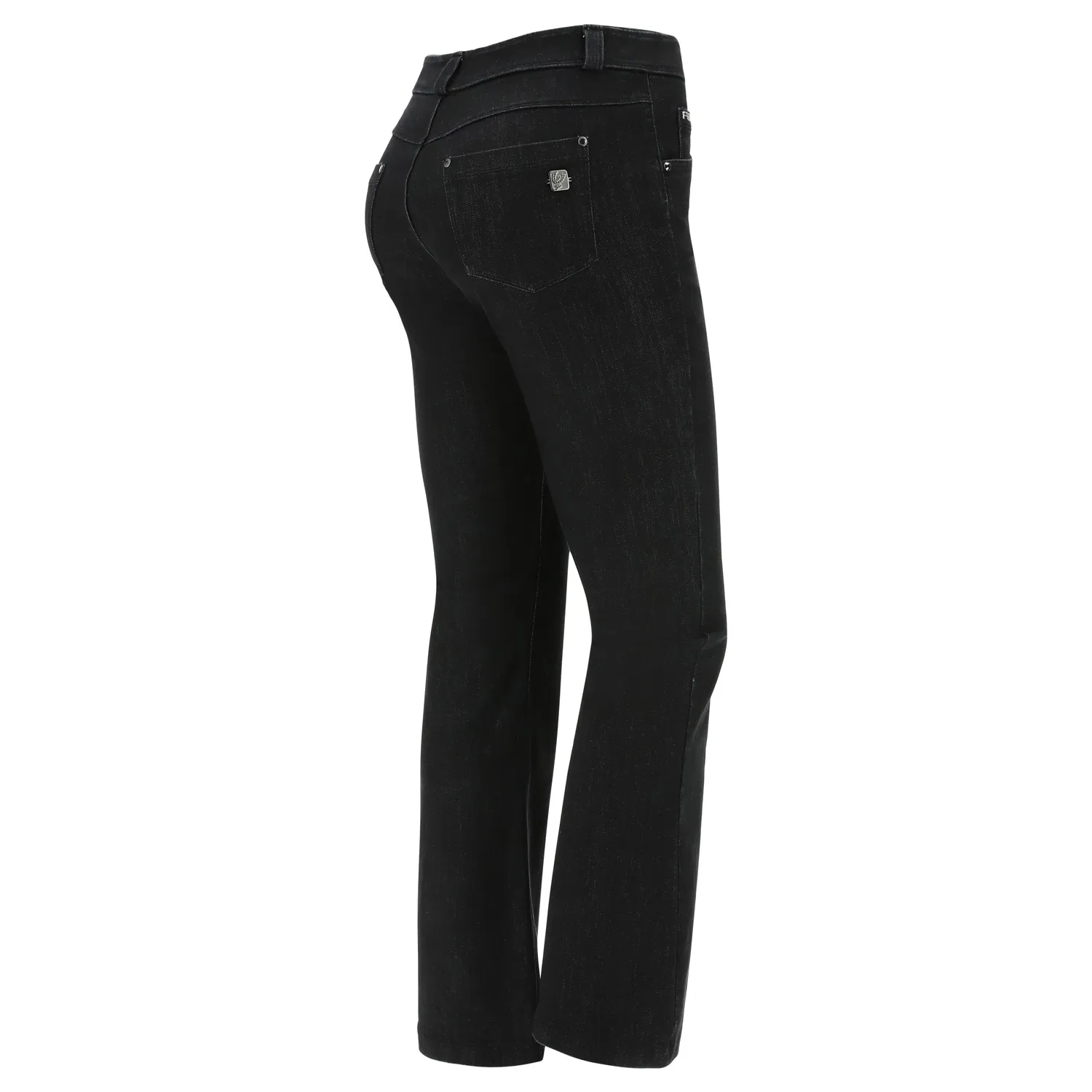 Freddy Black Jeans Flare Cropped Schwarz Stretch