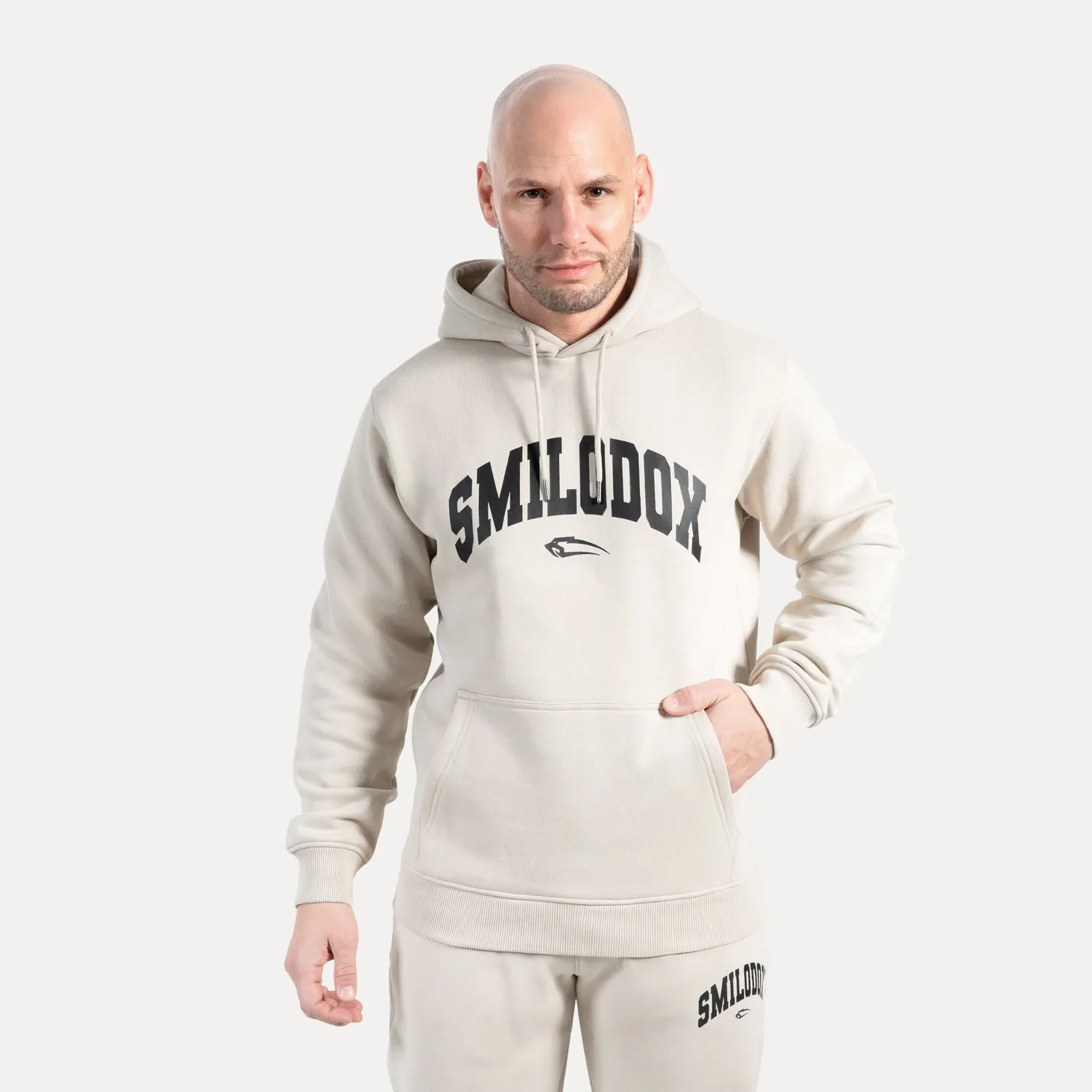 Smilodox Carnos BTP Hoodie Grau Baumwolle