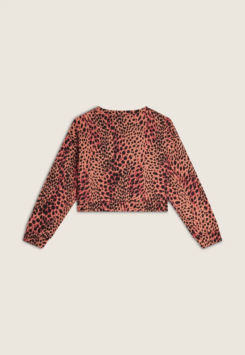 Freddy Cropped Sweatshirt Comfort Fit Leo Pink French Terry