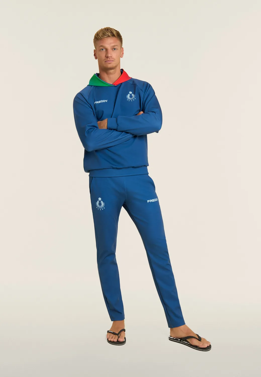 Freddy Beach Volley Italia 2025/26 Kapuzenjacke Blau UV50+