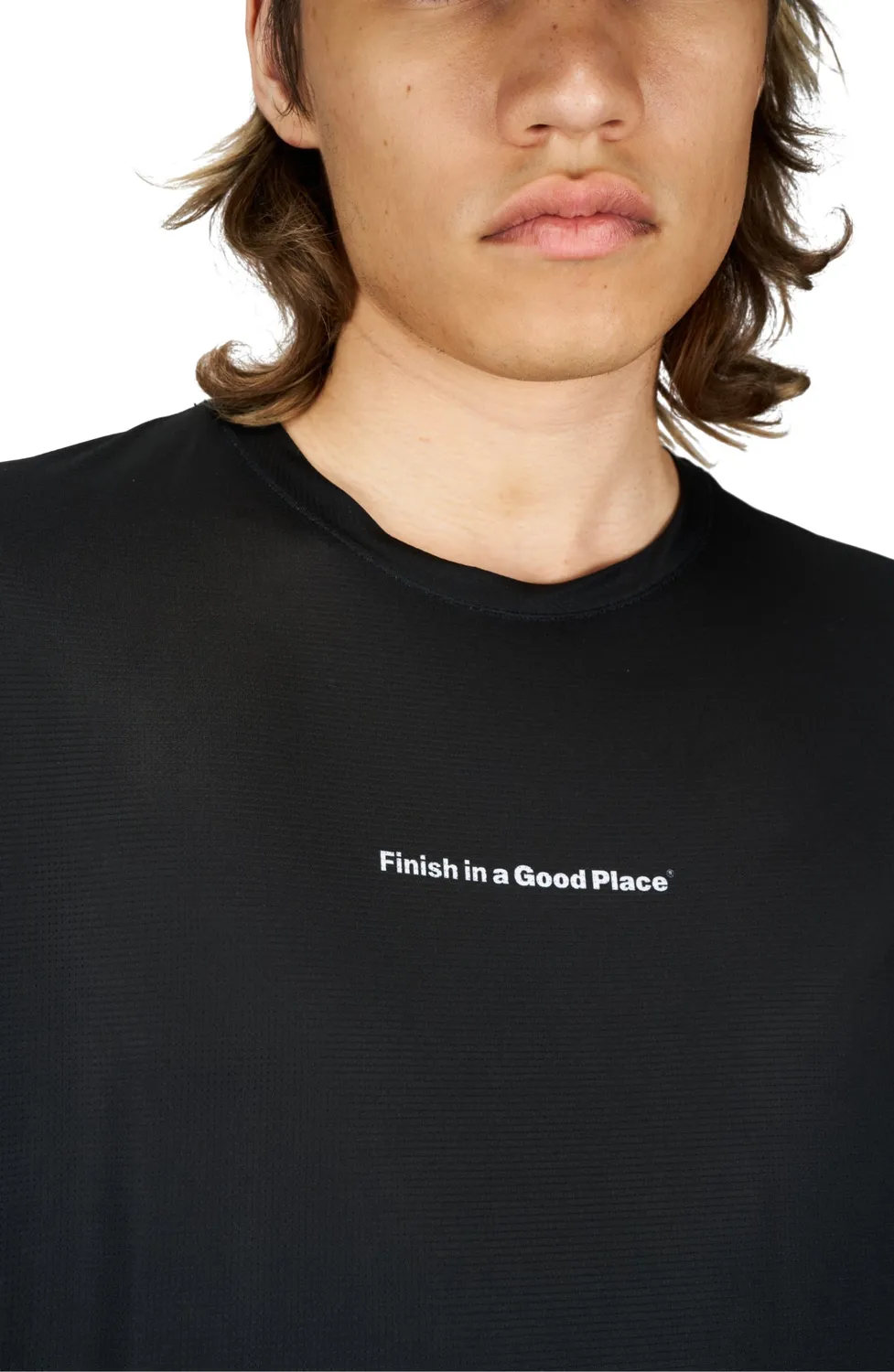 UNNA Wavy Tee T-Shirt Schwarz atmungsaktiv