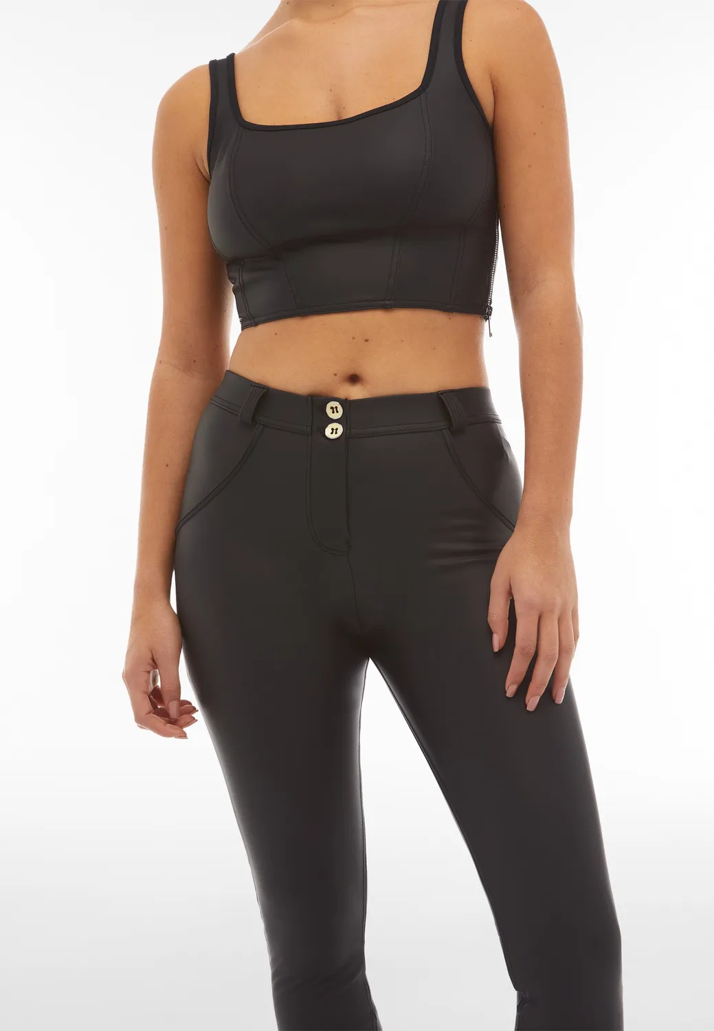 Freddy WR.UP Push-up Leggings Schwarz Kunstleder
