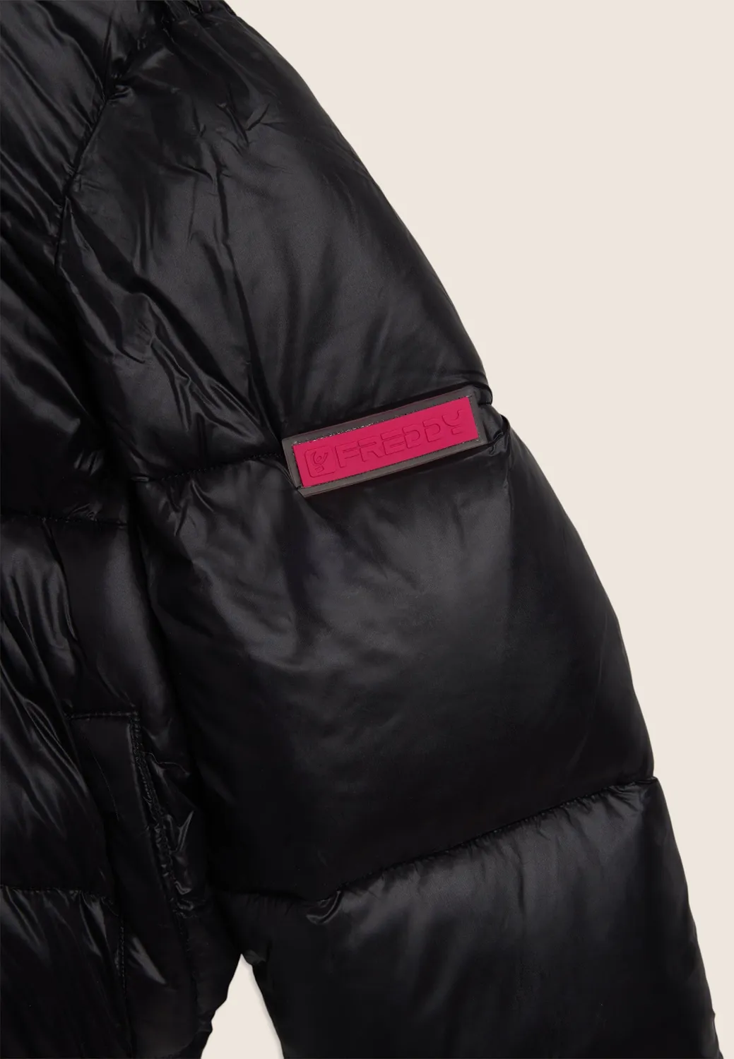 Freddy Colour-Block Winterjacke Mädchen Schwarz Cropped