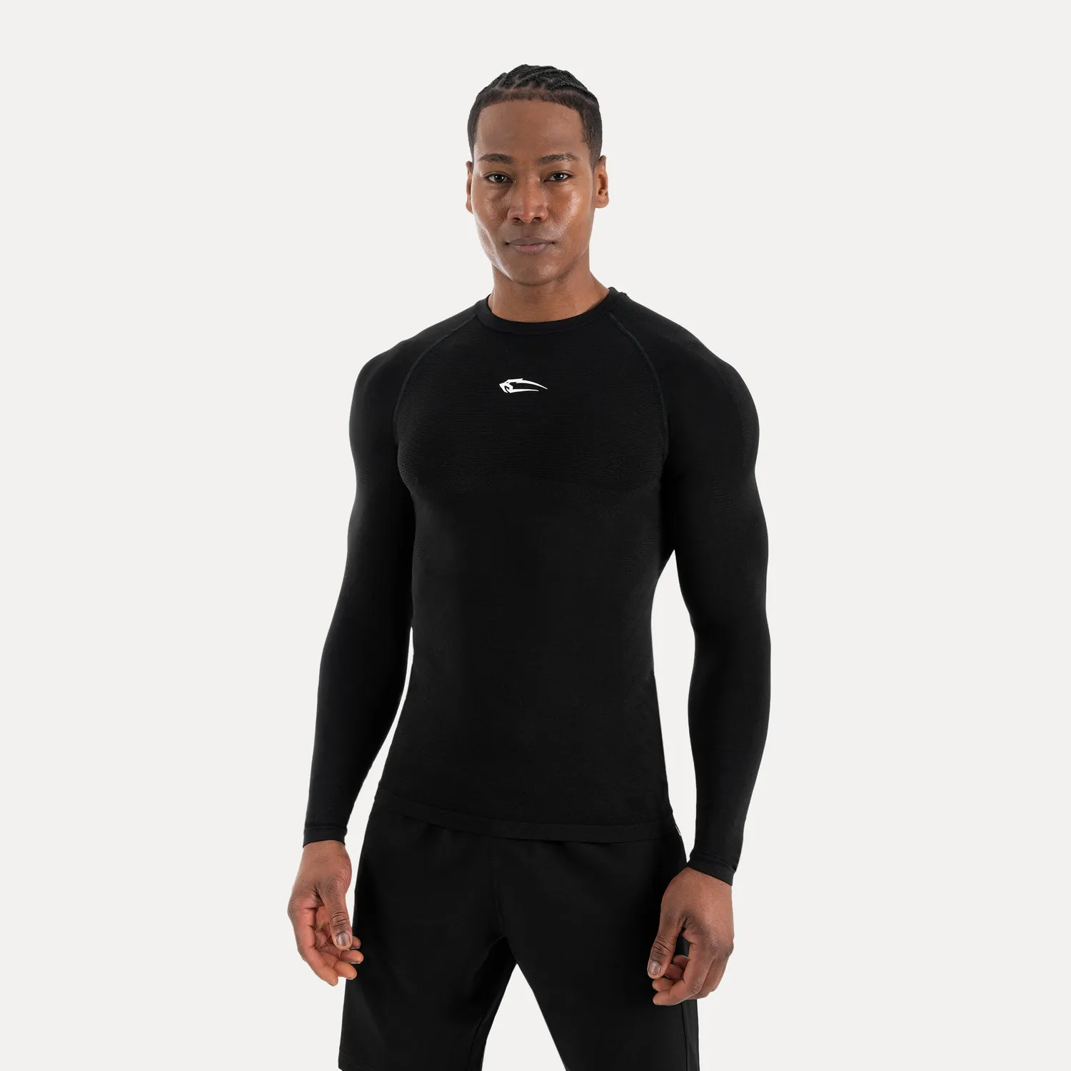 Smilodox Carnos Kompression Longsleeve Herren Schwarz Compression