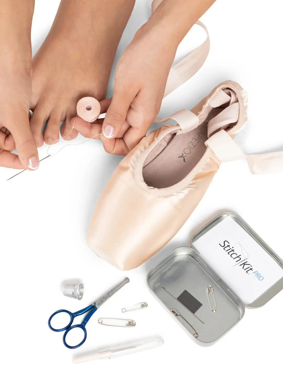 Capezio Bunheads BH1539 Stitch Kit Pro Nähset Silber