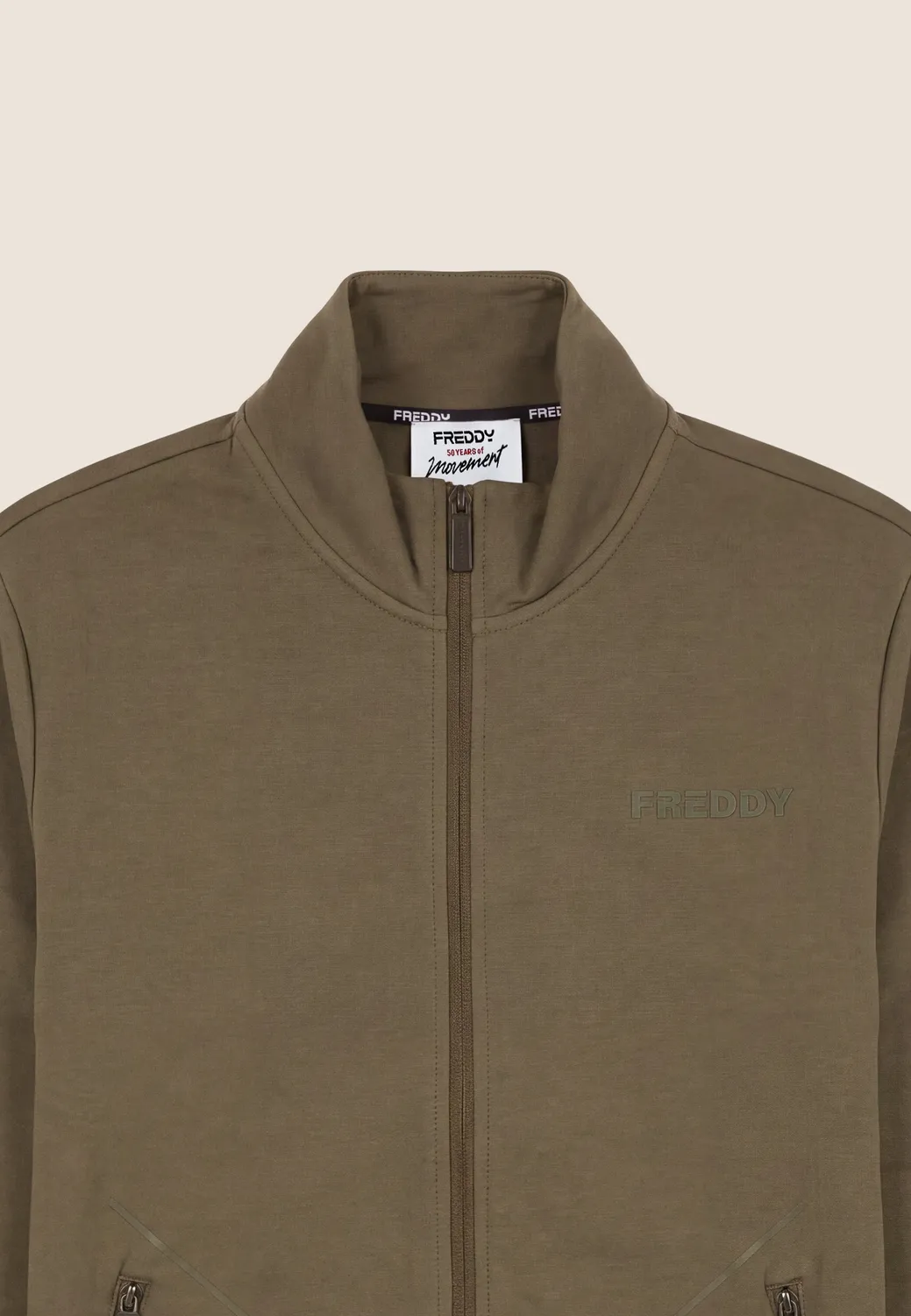 Freddy Herren Sweatjacke Stehkragen Schwarz Full-Zip
