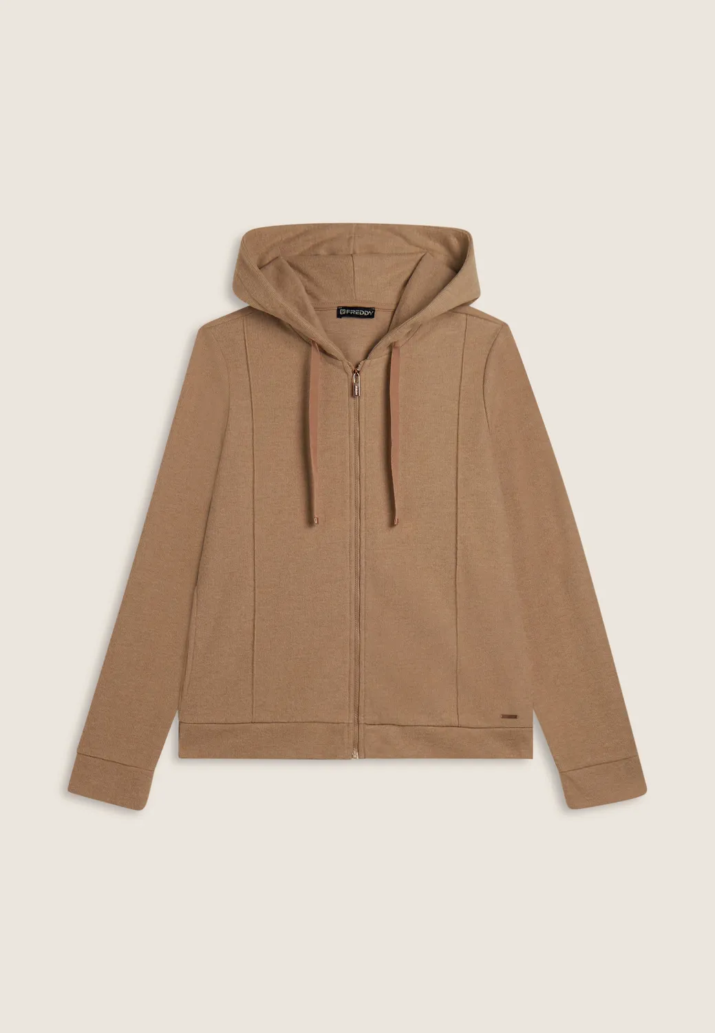 Freddy Damen Hoodie Full-Zip Tricot Grau