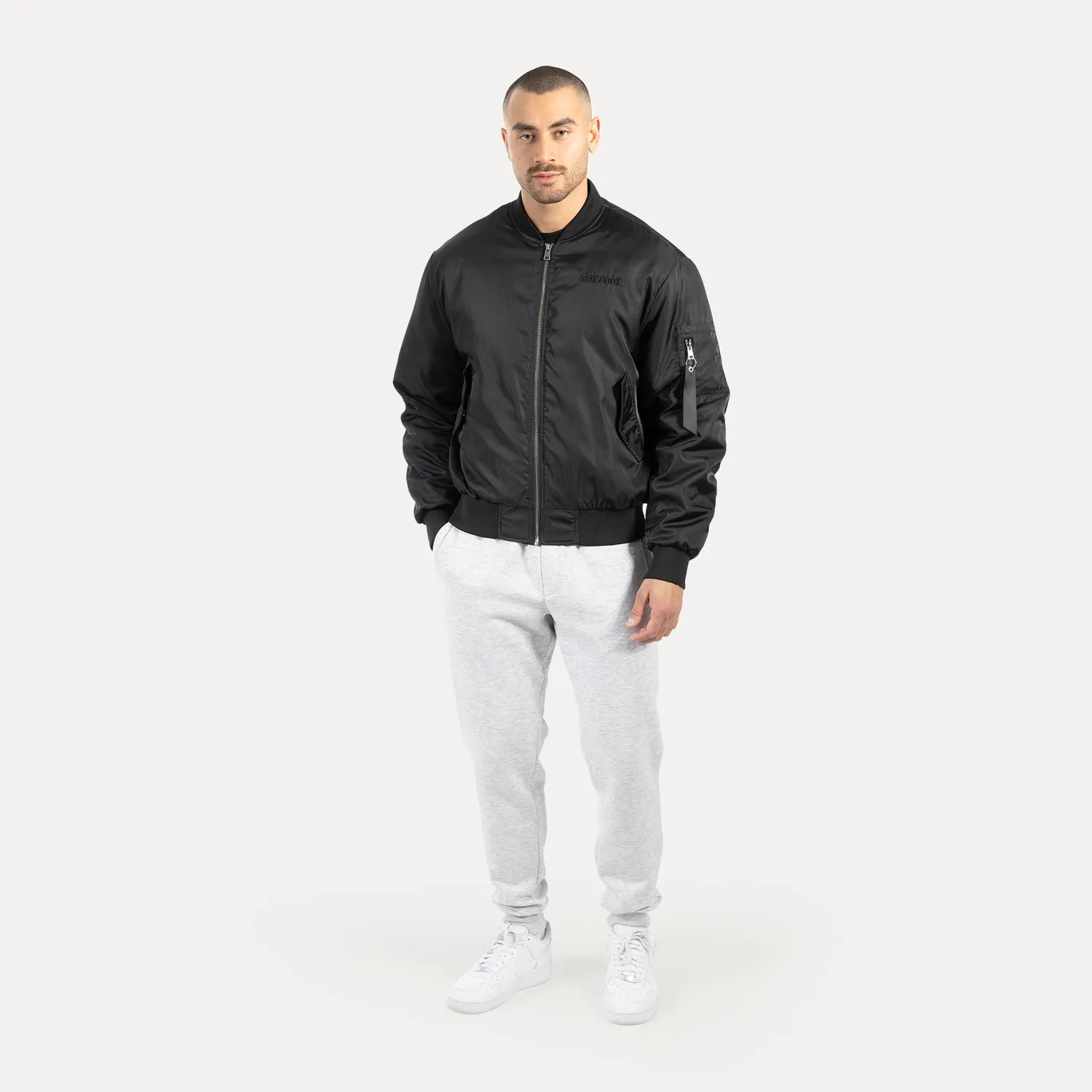 Smilodox Daxton Bomberjacke Unisex Schwarz Oversize