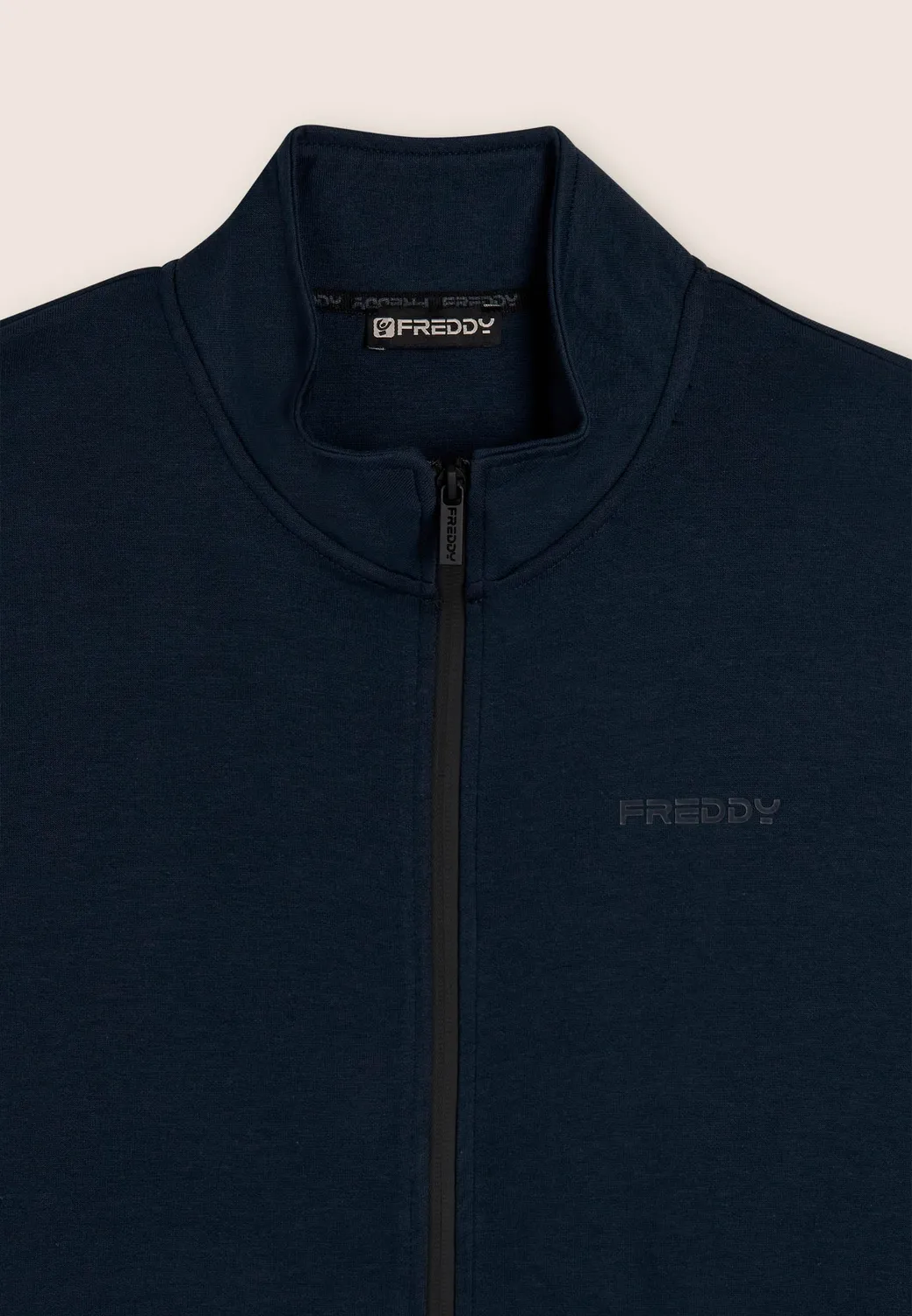 Freddy Full-Zip Sweatjacke Herren schwarz Stehkragen