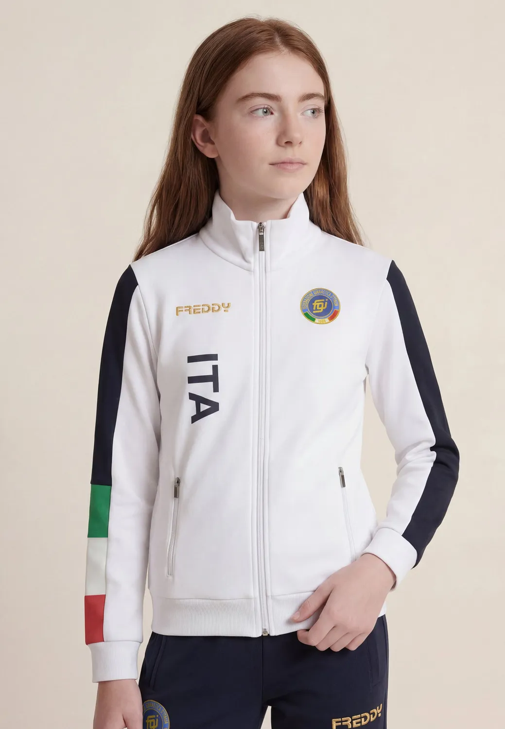 Freddy FGI Italia Trainingsanzug Junior Weiß-Blau