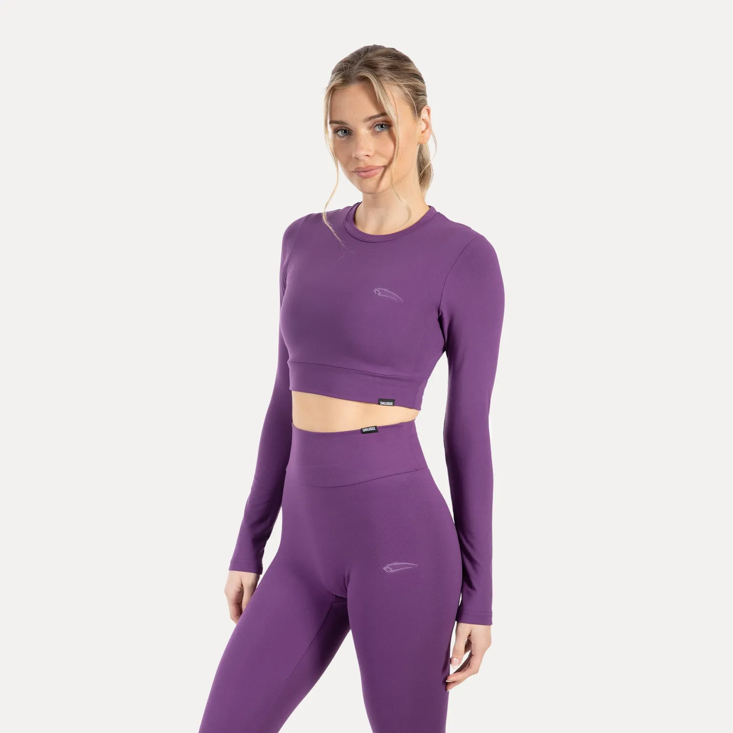 Smilodox Lunara Thalina Crop Longsleeve Schwarz