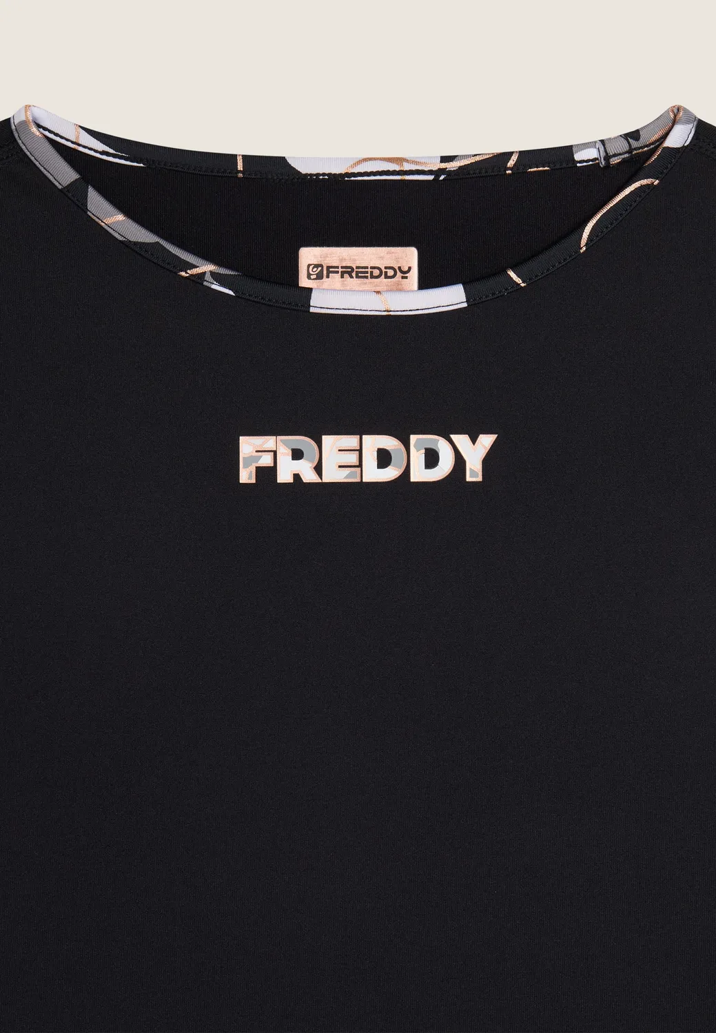 Freddy D.I.W.O. Sporttop bronze schwarz cropped