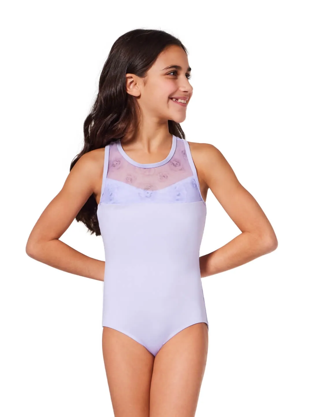 Capezio Coming Up Roses F12431C Kinder Ballettanzug Schwarz Mesh