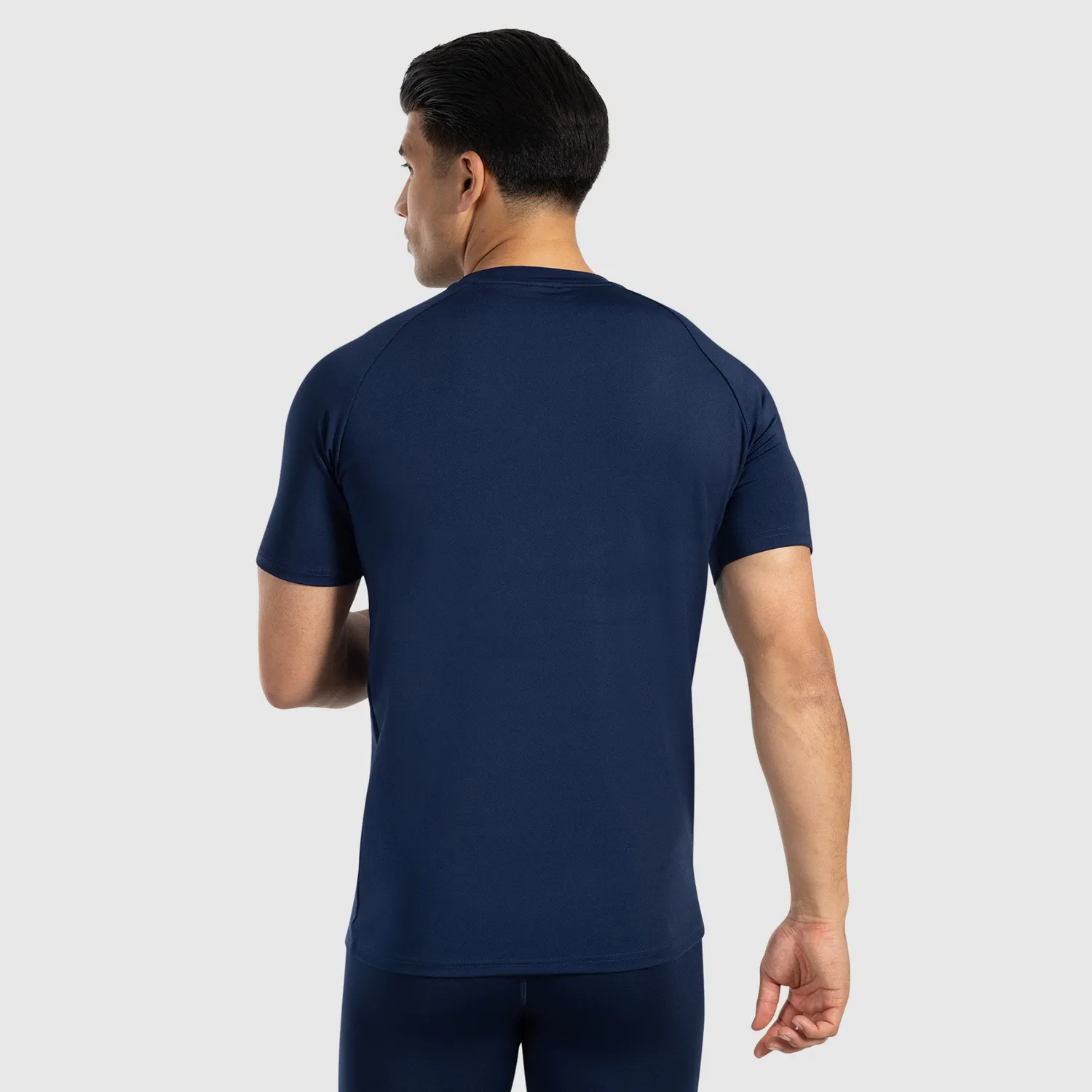 Smilodox Zeyn T-Shirt Herren Marineblau Slim Fit