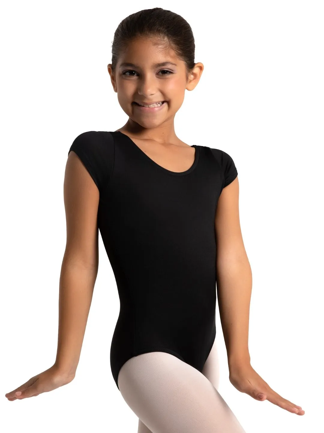 Capezio Studio SE1005C Mädchen Ballettanzug Kurzarm Schwarz