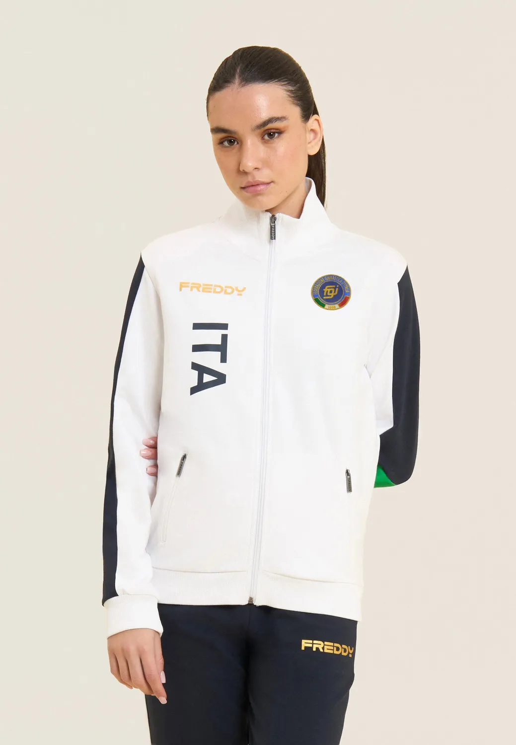 Freddy FGI Italia Damen Trainingsanzug Weiß-Blau