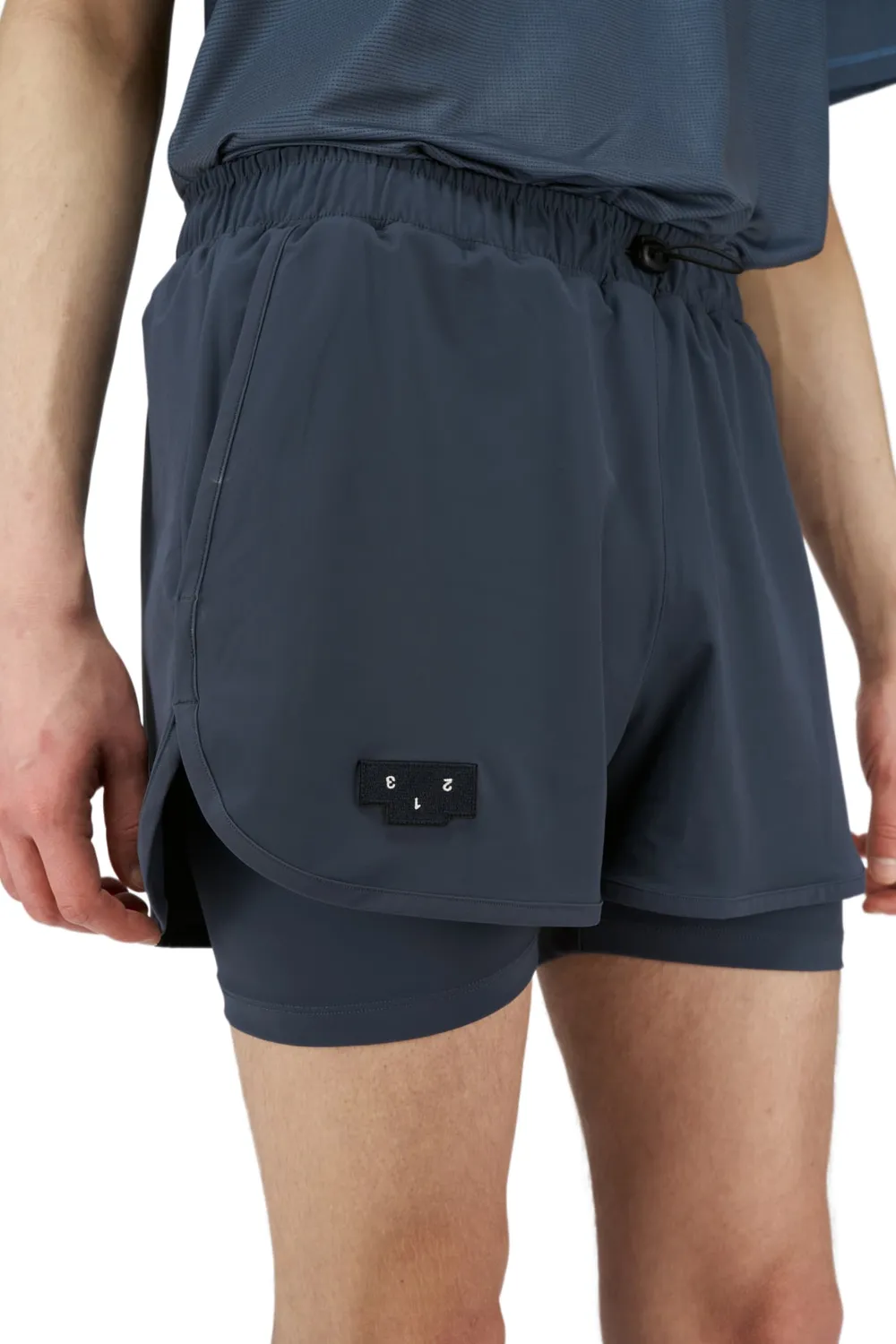 UNNA Flow Shorts 3" Laufshorts Blue Grey leicht