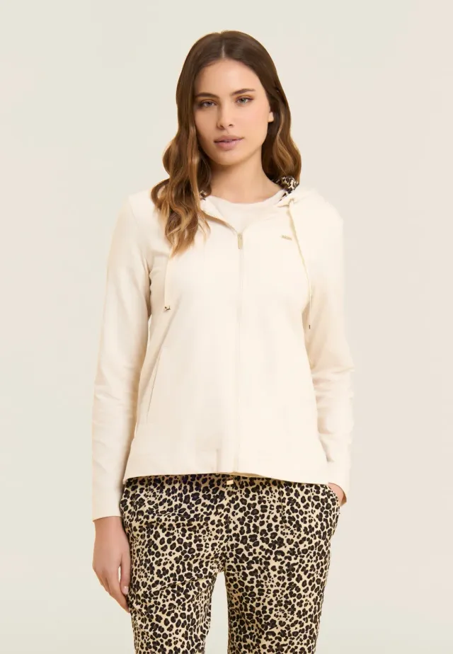 Freddy Zip-Hoodie Animalier-Futter Nero M