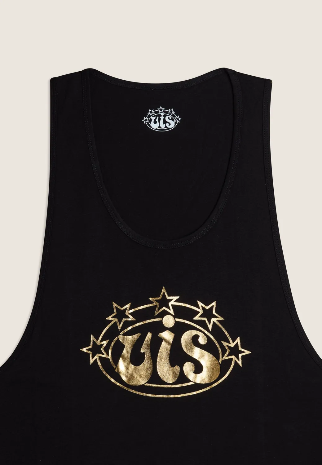 VIS Tank Top Herren Boxe schwarz-gold Baumwolle