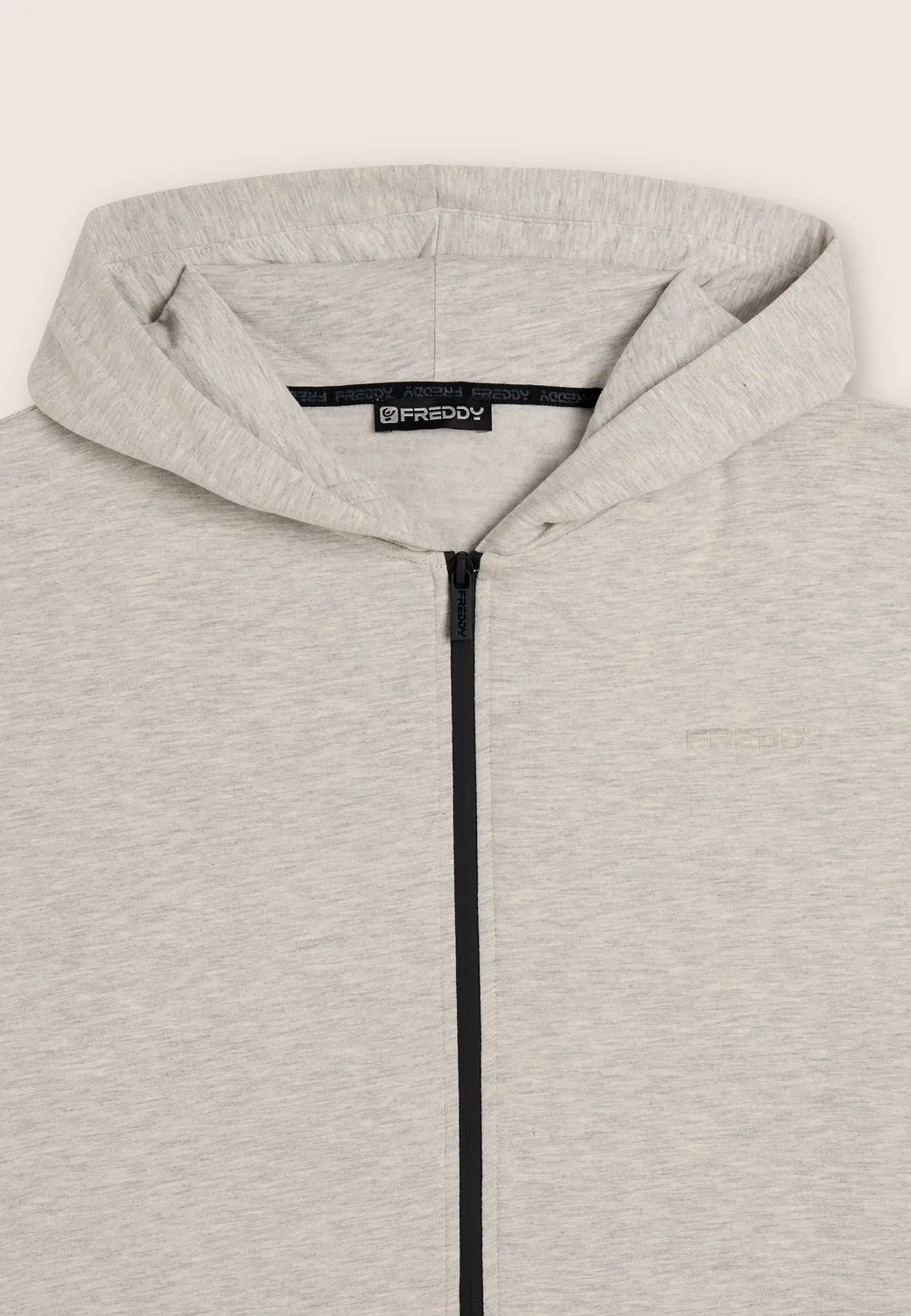 Freddy Kapuzenjacke Herren Grau Melange Full Zip