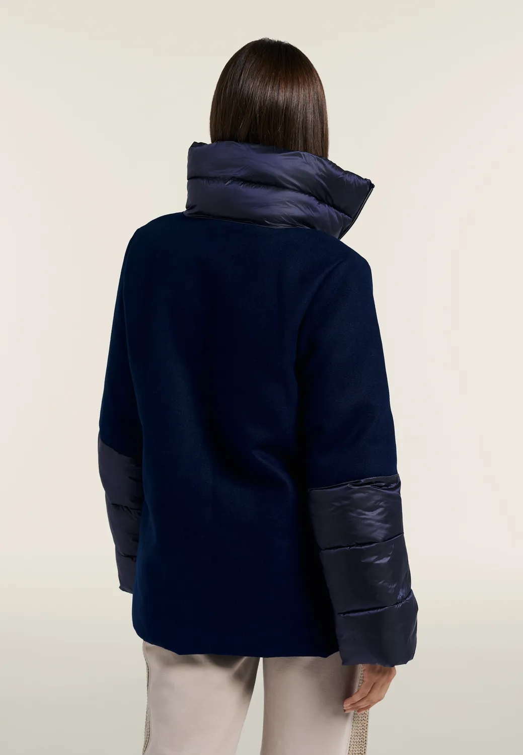 Freddy Damen Steppjacke Flanell Shimmer Wattiert Blau
