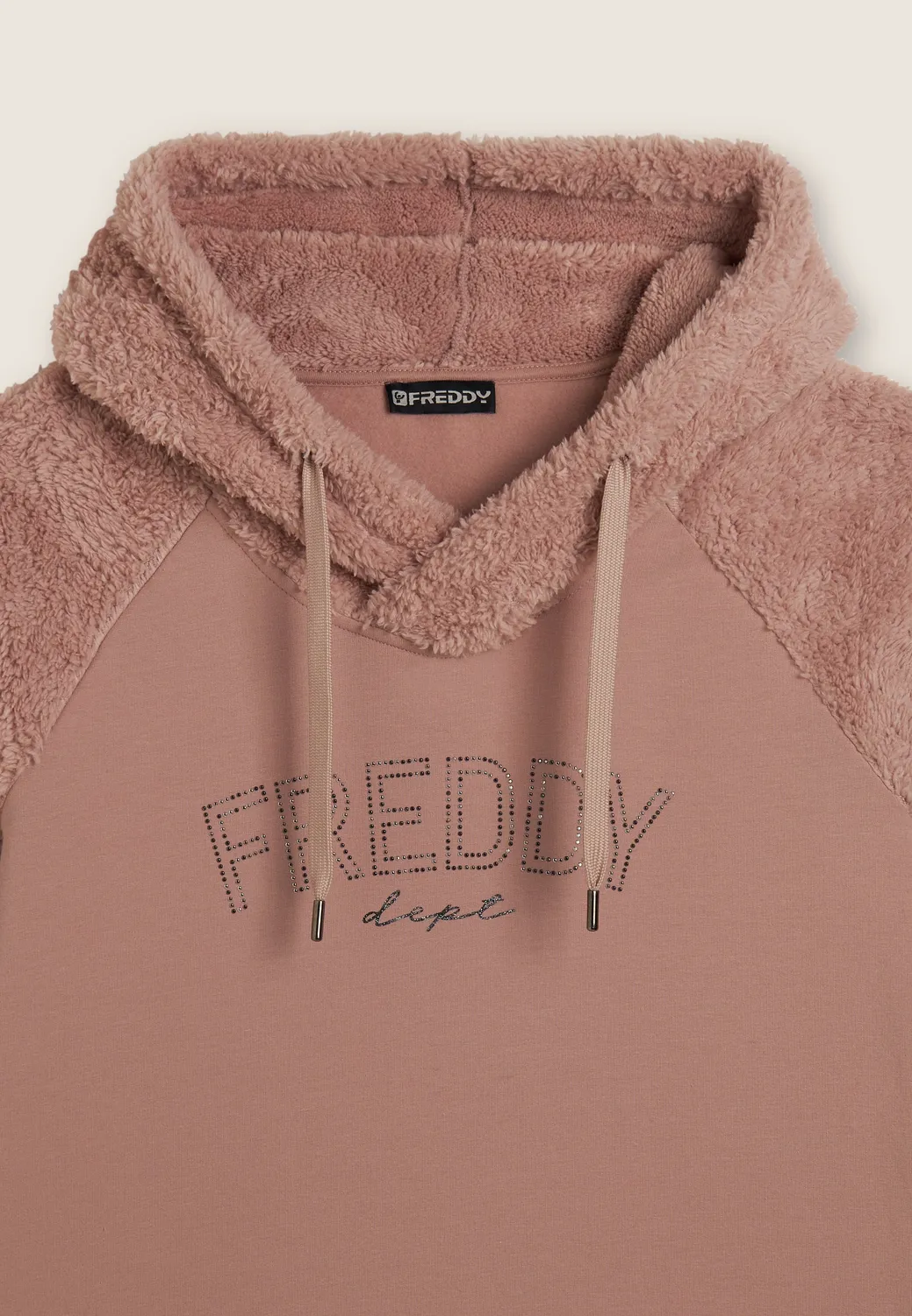 Freddy Hoodie Sherpa Kapuze Schwarz Small