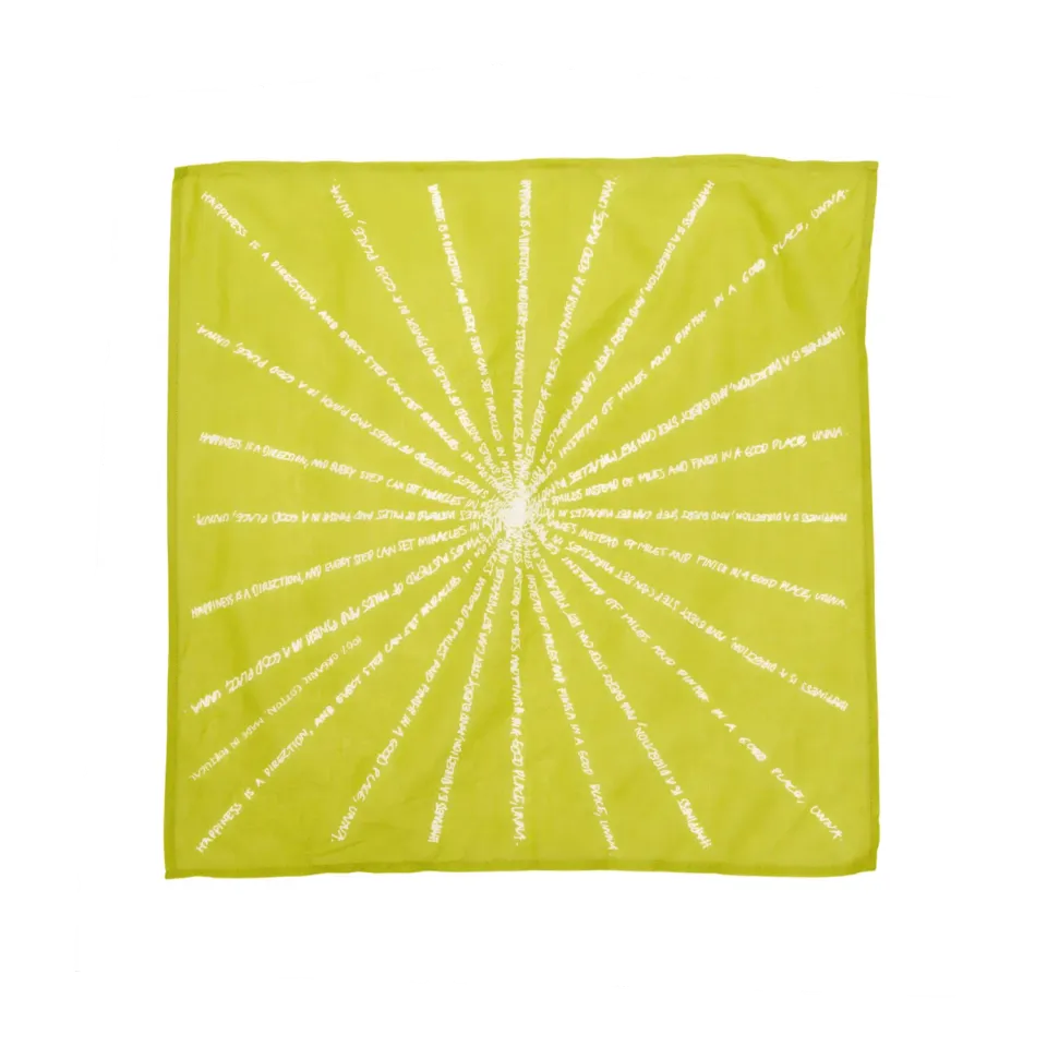 UNNA Mantra Schal Golden Green One Size Bio-Baumwolle