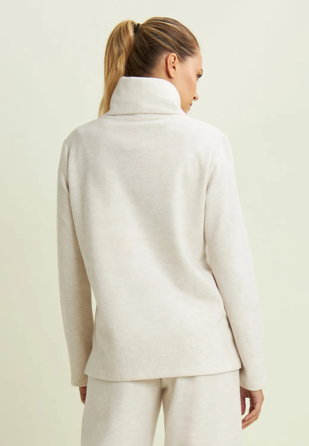 Freddy Damen Sweatshirt Ausgestellt Strick-Optik